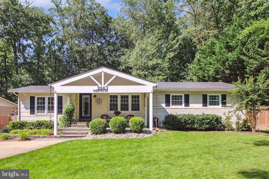 MULTIPLE OFFERS RECEIVED - PLEASE SUBMIT BEST AND FINAL  BY 7:00 PM SUNDAY, AUGUST 13th. Charming, updated rancher in the highly desirable, water access community of Annapolis Roads! Move in ready , this lovely home has numerous updates including a gorgeous  screened in porch and custom designed front porch where nature and serenity abound! No attention to detail has been spared- boasting 3 full  beds/baths, cozy woodburning fireplace, California closets, hardwood flooring , open floor plan and updated kitchen with butcher block countertops, soft close cabinetry and stainless steel appliances - all you have to do is move in! Recent  upgrades  include an  EV charging station, updated bathrooms and tasteful touches throughout.  The finished basement  has a  full bath and ample room for a home gym, storage, etc.  The fully fenced in level yard offers privacy and  access to the woods and  Annapolis Roads trails and the extensive hardscaping and landscaping is impressive.  The amenity rich neighborhood has so much to offer- a stunning private beach with gorgeous Chesapeake Bay views, waterfront picnic area with a pavilion, firepit and playground, boats ramp, kayak racks and 33 acres of walking and jogging trails! There are numerous community events in which to engage  - sunset paddle  boarding and kayaking on the Chesapeake,  potlucks, trick or treating,  garden club, Turkey trot and more- all conveniently located miles from downtown Annapolis and  close to Rte. 50 - Welcome home!