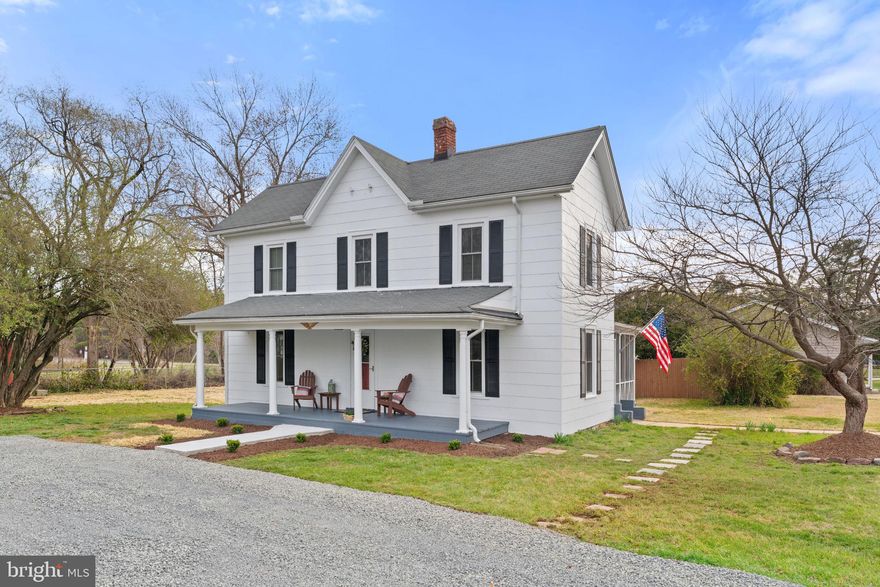Antique Farmhouse in the Town of Remington. Original charm remains in the front door, staircase, pine floors, mantels and built-ins. Modern updates include vinyl windows and central heat/air, new kitchen cabinets, granite and stainless appliances and updated bathrooms. Large front porch for gathering and screened side porch for three season use. Private drive and street parking, partially fenced rear yard and two sheds. Freshly painted inside and out. Move in ready and won't last long! Check out the floor plan, 3D video, and virtual staging to help envision the design potential of this beautiful antique home.
