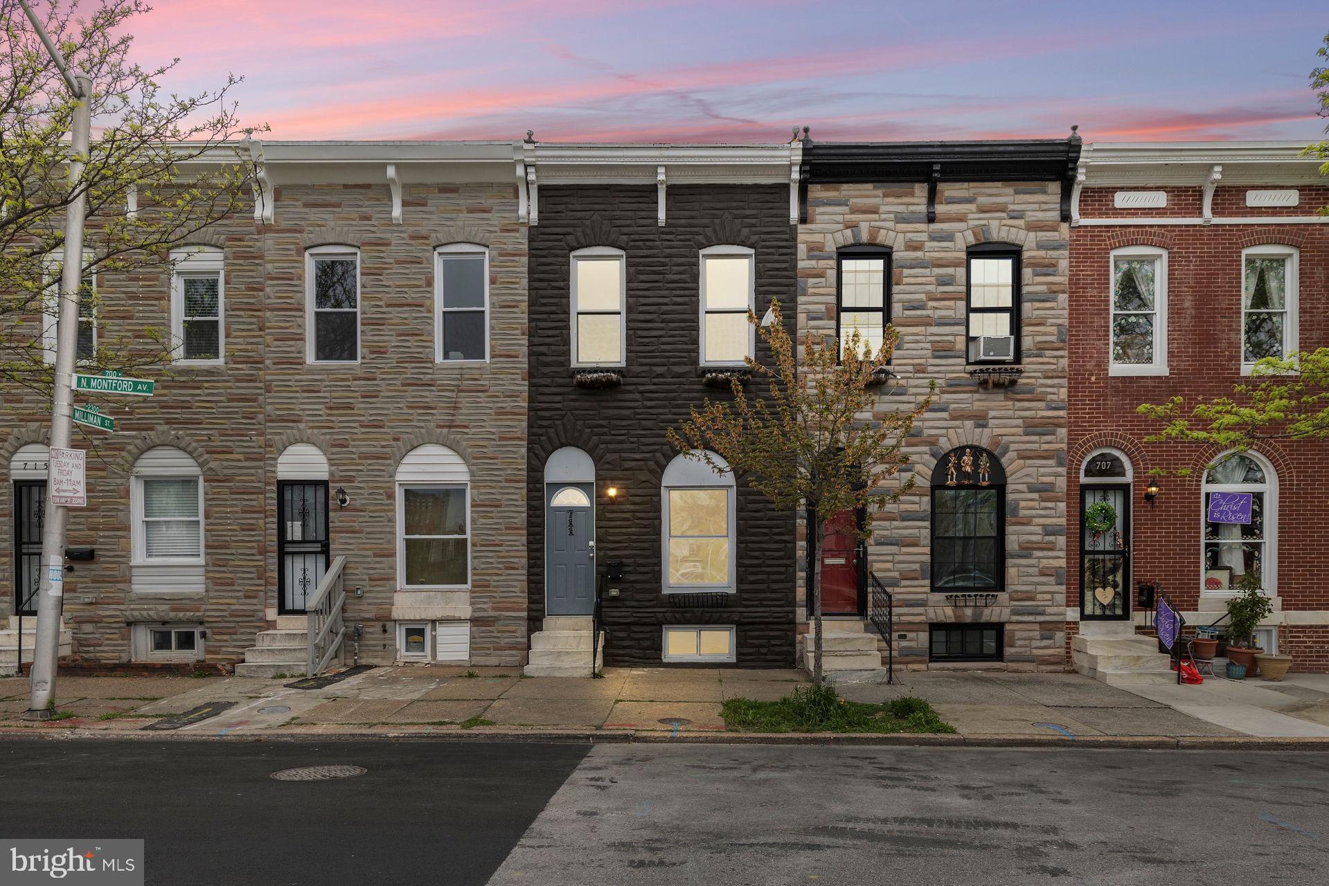 Welcome to 711 N Montford Avenue, Baltimore, MD 21205 Step into a home that instantly feels like the one. Nestled in the vibrant heart of East Baltimore, this fully renovated 3-bedroom, 3.5-bath gem invites you into a lifestyle that blends modern comfort with timeless city charm. Just blocks from Johns Hopkins Hospital and Patterson Park, this home offers a perfect balance of energy, convenience, and sanctuary. From the moment you walk through the front door, you’re welcomed by the warmth of natural light cascading across gleaming hardwood floors. The open-concept main level is designed for both daily living and effortless entertaining. Whether you're hosting friends for dinner or enjoying a quiet evening on the couch, the seamless flow between the living, dining, and kitchen spaces offers flexibility and comfort. The kitchen is truly the heart of this home — a chef’s dream with granite countertops, stainless steel appliances, ample cabinet space, and sleek modern finishes. You can almost hear the sizzle of a Sunday morning breakfast or the laughter from a Friday night gathering. Each of the three bedrooms offers generous space, privacy, and peaceful retreat. With three full bathrooms and a convenient half-bath, morning routines and evening wind-downs are easier and more luxurious. The bathrooms are dressed in clean lines, rich tiling, and elegant fixtures — designed to help you start and end each day feeling refreshed. One of the home’s most unexpected joys is the thoughtful layout that supports both connection and calm. Whether you're a homeowner, traveling nurse, med student, or investor, this space offers the versatility to adapt to your life. A private outdoor area adds even more value — ideal for your morning coffee, evening wine, or weekend cookouts. Located just minutes from Johns Hopkins Hospital, this home places you in the heart of everything East Baltimore has to offer. Enjoy morning strolls or afternoon workouts at nearby Patterson Park, a beloved green space featuring trails, sports courts, a dog park, and scenic views. For your daily coffee fix, Starbucks and Ceremony Coffee are just around the corner, while grocery runs are a breeze with Whole Foods, MOM’s Organic Market, and local farmers markets all within easy reach. When it’s time to dine out, you’ll be surrounded by some of Baltimore’s most acclaimed restaurants, including Snake Hill Tavern, La Barrita, Alma Cocina Latina, and Cocina Luchadoras. With fast access to I-83, I-95, and Route 40, commuting to anywhere in the city or region is convenient and stress-free.