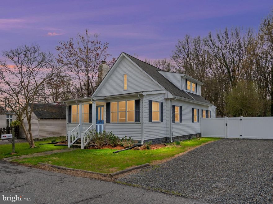 Welcome to 205 Arunah Avenue, a rare gem nestled in the highly desirable Beverley Beach community. This beautifully maintained coastal cottage offers a perfect blend of charm, modern updates, and access to stunning natural surroundings. The main level features three bedrooms, including a primary suite with an updated en-suite bath, along with a renovated kitchen boasting stylish finishes and gleaming new flooring. A modernized half bath adds convenience, while the soaring ceilings, exposed beams, and rich character throughout create a warm and inviting atmosphere. Upstairs, you’ll find two additional bedrooms and a full bath, perfect for guests or a private retreat. Step outside to the expansive backyard with a recently painted deck, a new shed, new fencing and a new outdoor shower, a truly peaceful haven. Additional updates include a new HVAC and ductwork, new Vanguard windows (8), new water system, new appliances including the washer and dryer as well as the kitchen appliances, all new chimney lining, treated hardwood floors, gravel driveway, well pump, sump pump and waterproofing in crawlspace. The Beverley Beach community offers an enviable coastal lifestyle with a large sandy beach, Chesapeake Bay water access, a marina on Cadle Creek, a boat ramp, a playground, and scenic walking paths leading to tranquil ponds in the woods. Outdoor enthusiasts will also love being just moments away from Beverly Triton Nature Park, where hiking, fishing, and picnic areas await. With its rare architectural details, thoughtful updates and unbeatable location, this home is a must-see. Welcome home to the best of the Bay living.