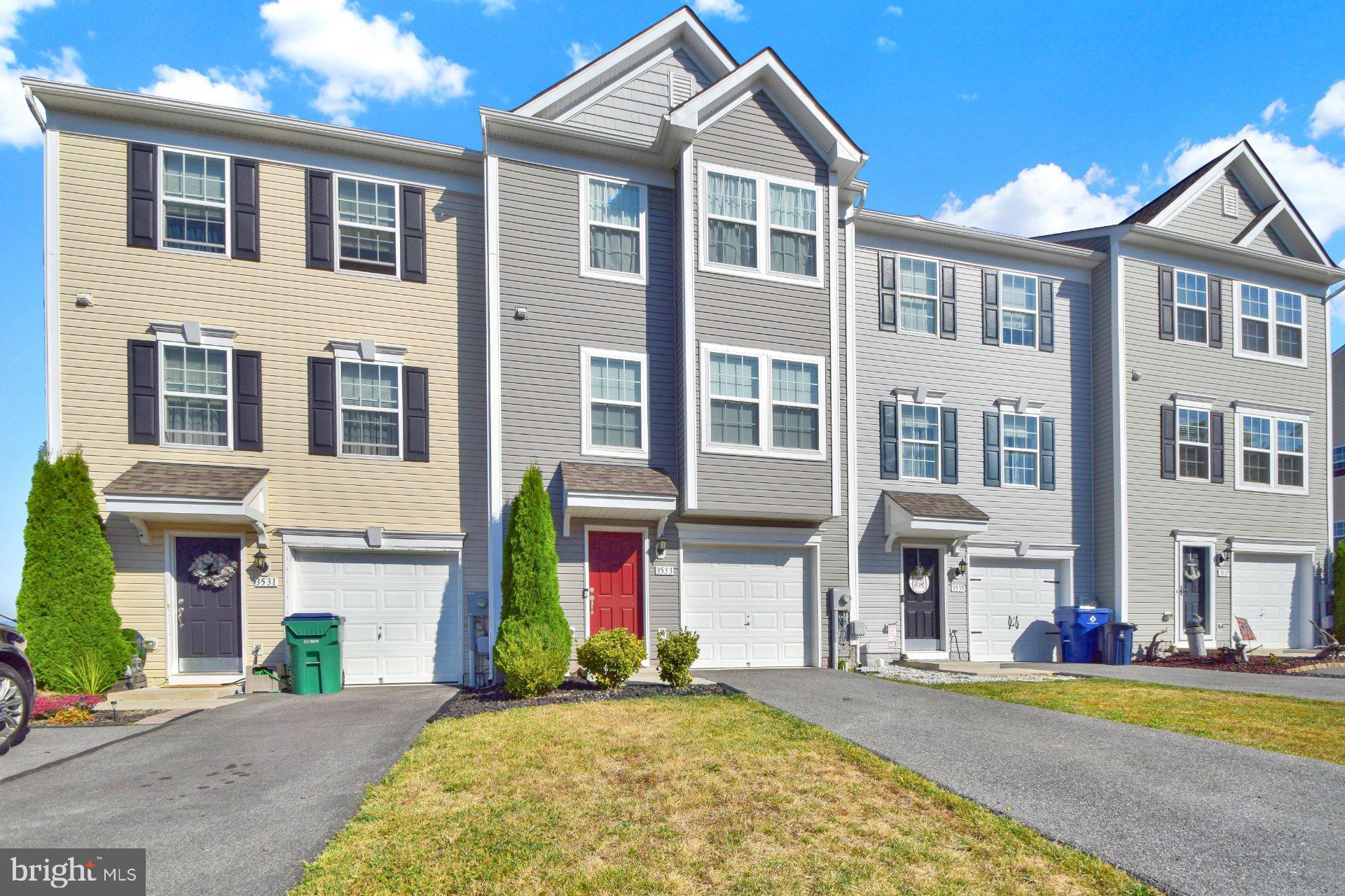 Executive Townhome In Fayetteville w/ Mountain Views! Extremely well-kept and built in 2019, this home is sure to spark your interest. This home is convenient to all the amenities with the feel of living in the country. Ground level entry with private garage parking leads you into an inviting foyer. Bonus room downstairs w/ tons of options for usage. Homeowner even had a 1/2 bath rough-in put downstairs in the event someone would like to add one! The 2nd floor opens up to a sleek executive kitchen with beautiful quartz countertop and kitchen island. Just around the corner sits a perfect nook for dining or morning coffee. Access to deck is right off the kitchen so grilling will be done with ease and convenience. Family room just on the other side of the kitchen and is beyond spacious for whatever furniture you like. 1/2 bath on this floor gives options for owners and guests alike. 3rd floor is spacious with master bedroom boasting a walk-in closet and master bath!
