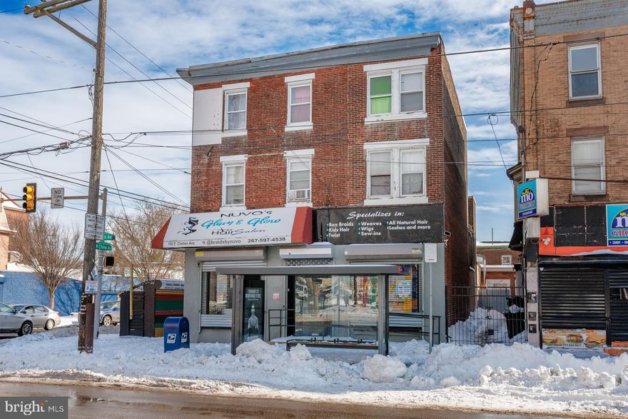Mixed-use property with 4 commercial units (including 2 storefronts) and 3 residential apartments, featuring two official addresses at 746 E Chelten Ave and 5652–56 Chew Ave. Dual frontage, strong visibility, and diversified income potential. Ideal for investors or owner-users. Buyer to verify zoning and use. Property currently collects approximately  $5700 a month.
