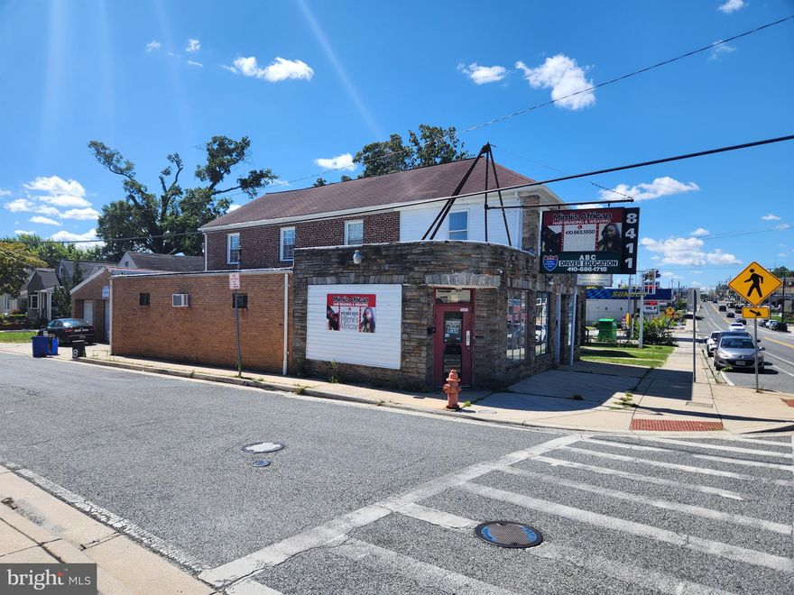 Five separate units - three storefronts, one 3BR apartment and a three car garage - all rented. This property is located in the revitalized Parkville Business District less than a mile South of the Baltimore Beltway. Many upgrades have been made to the building. Five producing units make this property an excellent investment.
