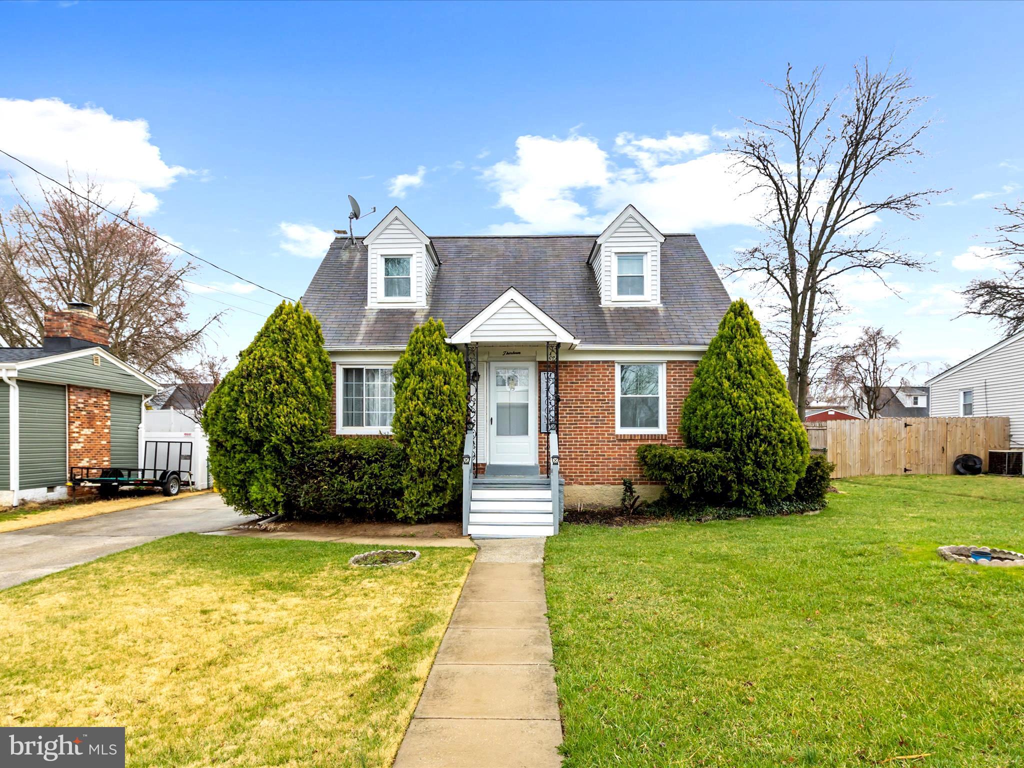 This charming Cape Cod has been lovingly prepared and squeaky cleaned for its next owners. While it could benefit from a few modern updates, it's truly move-in ready! Brand New in 2024: a 3-ton HVAC system, all-new windows on the upper and main levels (excluding the large living room window, which is in great condition), luxury vinyl plank (LVP) flooring in the kitchen, basement, and bathrooms. The original hardwood floors on the main and upper levels add timeless charm and character and can be refinished to restore their full beauty. The upper level features an unfinished space, perfect for converting into a 4th bedroom. The spacious eat-in kitchen opens to a delightful screened-in sunroom, ideal for morning coffee or evening relaxation. The finished basement offers a versatile recreational/family room, complete with a rough-in behind the bar, plus a utility/laundry room with ample storage cabinets and a workbench. Step outside to a patio and a fully fenced backyard—perfect for outdoor fun, pets, or parking recreational vehicles! Excellent location for commuting to Baltimore, Annapolis, Fort Meade, BWI Airport, MARC train and the light rail. Just minutes to parks, shopping, and casual dining. No HOA! No Front Foot Fee! This property is being sold "As Is", yet it's move-in ready and waiting to welcome you home! Virtually Staged.