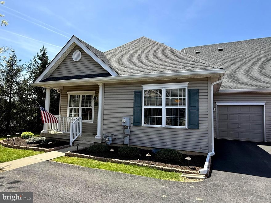 Welcome to 19 Freedom Lane!  This lovely home is nestled in a great location in the sought after 55+ community, The Villas at Chancellor's Glen. Offering an award wining home design it has an abundance of living space and plenty of storage as well.  Here is the lifestyle you have been dreaming of.  Most of the exterior is taken care of for you giving you more time to enjoy the Community, Clubhouse, Events, Activities and your leisure time,  This spacious home  includes 2 Bedrooms, 2 and a half Bathrooms and  showcases the layout people desire.  Not only is there a first floor Primary  Bedroom Suite allowing for one floor living,  but  it also features a separate Upper Bedroom Suite with it's own large Bathroom and a finished Bonus/Flex Room. Relax on the covered front Porch that's perfect for socializing with friends and neighbors. Enter into the Great Room  which presents a warm inviting feel where you will  notice the striking Catherdral Ceiling.  9 Ft. ceilings are found on the first level.  Adjacent to the Great Room you will find an ample size Formal Dining Room that is a perfect spot for gatherings of friends and family.  The spectacular Eat-In Kitchen  will inspire your inner chef and is a must see. Adorned with Upgraded 42" White Cabinets, Granite Counter Tops and a beautiful coordinated Tile Backsplash that blends perfectly with the Stainless Steel Appliances. The adjoining Breakfast Area is the perfect bright spot for morning coffee, or breakfast.  Notice that the Kitchen includes a Pantry, Laundry area and inside access to the Garage as well. Perfectly situated is a Half Bathroom showcasing a Pedestal Sink, Ceramic Tile flooring  and a large Closet.  On this floor you will discover a Primary Bedroom Suite with a Walk-In Closet, Linen Closet ,a Full Bathroom with a Tub plus a Stall Shower, upgraded Vanity.and a must see Ceramic Tile Floor.  Guests and extended family members can escape to the solitude of a private second floor Upper Bedroom Suite oasis. Here you will find an ample size Bedroom, Walk-In Closet, Linen Closet, Vanity and a large Bathroom.  The finished Flex/Bonus room presents an opportunity for multiple uses. This thoughfully designed home includes a large Full Basement, you will enjoy having plenty of storage space and  won't have to get rid of everything unless you choose too.  Consider making it a workshop!  Noteworthy features include: a  recently REPLACED  HEATER AND AIR CONDITIONER.  Ceiling Fans and upgraded light fixtures are also included! A reasonable association fee includes use of the  recently remodeled Clubhouse with an indoor pool, event/meeting rooms, fitness area and library/game rooom. Lawn maintenance, snow and trash removal, common area maintence, much of the exterior and a professional management company are included. The Villas at Chancellor's Glen is a well maintained, vibrant neighborhood that is the definition of loving where you live! Enbrace a lifestyle of leisure and community camaraderie plus say goodby to the mundane chores like mowing the lawn and shoveling snow.  Chancellor's Glen offers unrivaled convenience with easy access to major roadways and an array of shopping and dining options just minutes away! Homes sell quickly so don't hesitate!