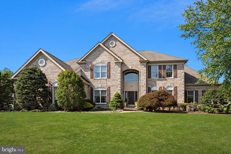 Grade A’ location on a cul-de-sac situated on one-half acre is this beautiful brick front 4,300 square foot 2-story Colonial with vinyl siding, in Stonyford Estates and Council Rock Schools.  Two story foyer, formal living room, formal dining room can accommodate large dining table, large office with 2 separate working areas and built-in cabinetry, hardwood floors throughout entire home, decorative molding in many rooms, conservatory with extra height ceiling and walls of windows. Two story family room with large palladium windows, floor to ceiling brick fireplace, coffered ceiling displays elegance, sophistication, and a touch of grandeur. Recessed lighting throughout main floor and basement. White kitchen with granite countertops, center island, pendant lighting, and walk-in pantry. Breakfast area with sliding glass door to resort style backyard with patio, EP Henry pavers, and stylish swimming pool. Center staircase and back staircase lead to second floor with four bedrooms and three bathrooms.  Master bedroom has trayed ceiling, built in cabinetry, large walk-in closets, and elegantly updated bathroom with two quartz top vanities, a make-up vanity, deep soaking tub, porcelain tile floor and shower surround, and toilet closet.  Three additional nicely sized bedrooms with ample closet space and private baths.  Full professionally finished basement with recreation room, additional bedroom, gym, and large storage area. Three car garage.  Exterior offers Privacy galore! Custom irrigation system for lawn, shrubbery and flowerpots. Patio block surrounds salt-water Anthony Sylvan swimming pool with water fall effect. Exquisitely landscaped planting beds including a backyard wide retaining wall, and a beautiful variety of shrubbery, flower beds and plantings.  Close to great restaurants and shopping.