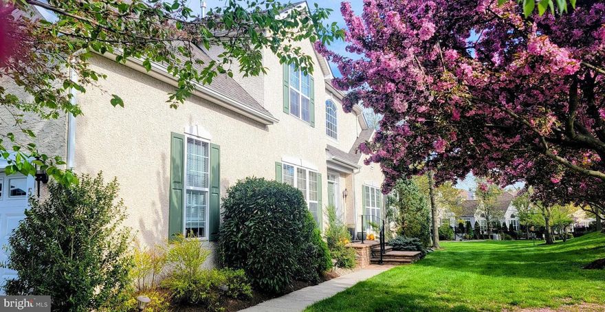 Enjoy a carefree lifestyle when you own this lovely end unit carriage home in Upper Makefield's active, adult gated community.  This is the largest Davenport model and offers a total of three Bedrooms plus a Bonus Room. The main level features a Living Room with gas fireplace and custom built-in cabinetry; a Sun Room extension to the Living Room, with sliding glass door leading out to the raised deck; Owner's Suite; private Bathroom with soaking Tub and Shower Stall; double vanity; 2 closets. Formal Dining Room with Butler's Pantry; Kitchen with gas stove, desk area and Breakfast Room. There is also main level Laundry and Powder Room; hardwood floors. The turned staircase leads to the Loft, perfect for an Office or Den;  very large second Bedroom; third Bedroom plus Bonus Room. The full lower level is unfinished but has rough-in plumbing; cedar closet; work bench area; waterproofed with a lifetime warranty on the work; hot water heater and HVAC system are less than 10 years old; newer roof. Plenty of activities to enjoy including the Clubhouse with library; fitness centre; ballroom; game room.  Indoor and Outdoor pools; bocce; tennis and pickleball; walking trails - 55+ never looked so good! Conveniently located within minutes of Rt. 295 for commute to Philadelphia and the Princeton Corridor; restaurants and shops in nearby Newtown, Yardley, New Hope and Lahaska.  Warning . . . pack your suitcase - you won't  want to leave!  Professional photos to follow!