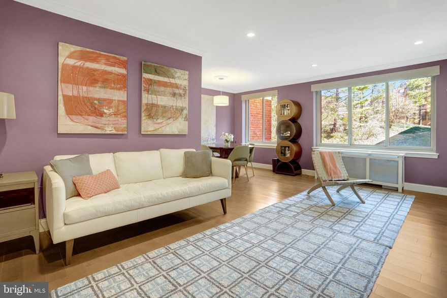 OUTSTANDING Studio in a FABULOUS location! STUNNING RENOVATION! Beautiful Kitchen including stainless appliances, gas cooking, quartz counter top, glass & marble backsplash,  under counter lighting! Custom Built-ins in the Living Room that include a gorgeous Murphy Bed! Dining Room! Lots of recessed dimming lighting! Updated Bathroom! Walk-in Closet! HVAC replaced in 2021! Peaceful view overlooking a private lawn! Hunter Douglas custom shades! Laundry just across the hall! Separate locked storage area! Lots of amenities - Pool, Work Out Room, Grills, Community/Billiard Room! Lots of Parking! Utilities included in Condo Fee! This home is a real stand out! WOW!!