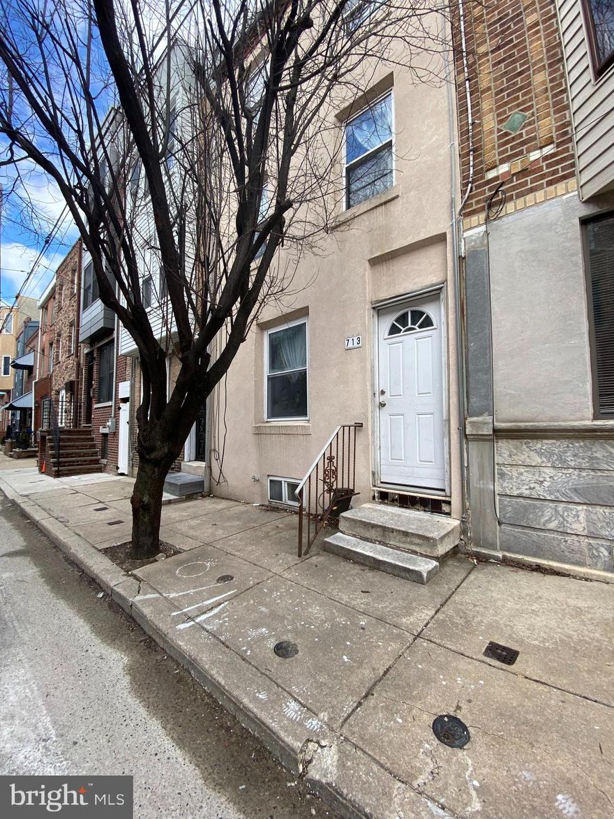Welcome home to 713 Ellsworth Street!  Enjoy living in a premiere location close to everything!  Steps to Passyunk Square, Queen Village, the Italian Market.  Quick access to public transportation and major highways.  Enter into this lovely 3 story home with a nice sized living room,  modern kitchen and private backyard.   The 2nd floor hosts a bedroom, bathroom and an additional living area to hang out in, or make the perfect home office.   The 3rd floor has the other 2 additional great sized bedrooms.
