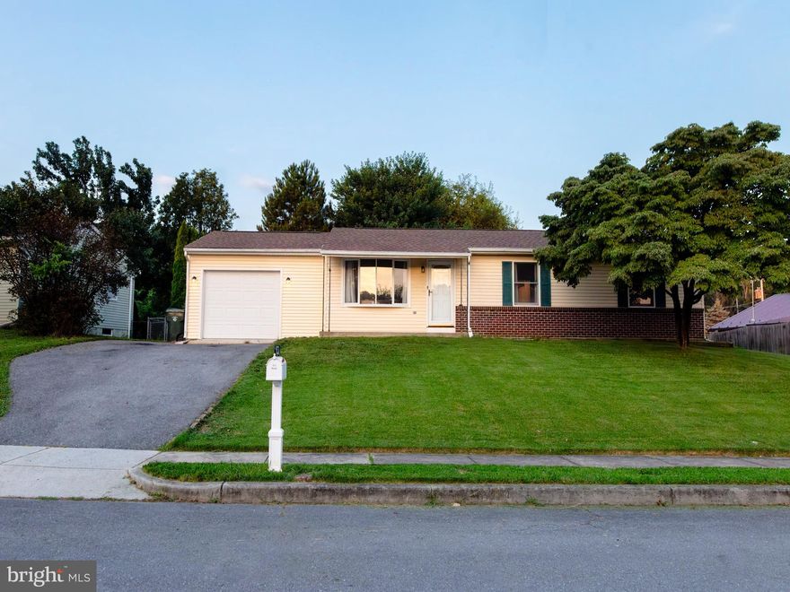 Welcome to 1349 Cedarwood Drive!  This 3 bedroom 1 bath home offers single floor living with an open floor plan and tons of natural light.  The front door leads to a family room with large windows. The Kitchen has tons of cabinets, a spacious peninsula and new stainless steel appliances.  3 bedrooms and a full bath with double sink complete the first floor.  The basement is partially finished, perfect for a man cave, playroom or crafting space.  The backyard is large and flat with a deck and fence.  Plenty of parking in the oversized driveway.  Close to shopping, parks, and downtown Hagerstown.