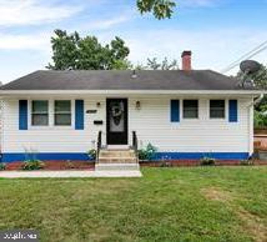 Great ranch-style and charming 2 levels home in Lanham's Carsondale community.  Three spacious bedrooms, one full bathroom and hardwood floors throughout the main level. A great functional kitchen layout. The fully finished walk out basement offers an in-law kitchen, two bedrooms, a spacious den that can comfortably fit a queen size bed, full bathroom and private entry/exit to the spacious backyard. The fenced backyard provides privacy and space for outdoor gatherings and gardening. Roof replaced 2022. Less than 2 minutes away from Highway 50, 495/95 and 3 minutes to New Carrollton Metro, Marc and Amtrack stations. Convenient to shopping and restaurants like the new Woodmore town center, Costco and Wegmans and public transportation.