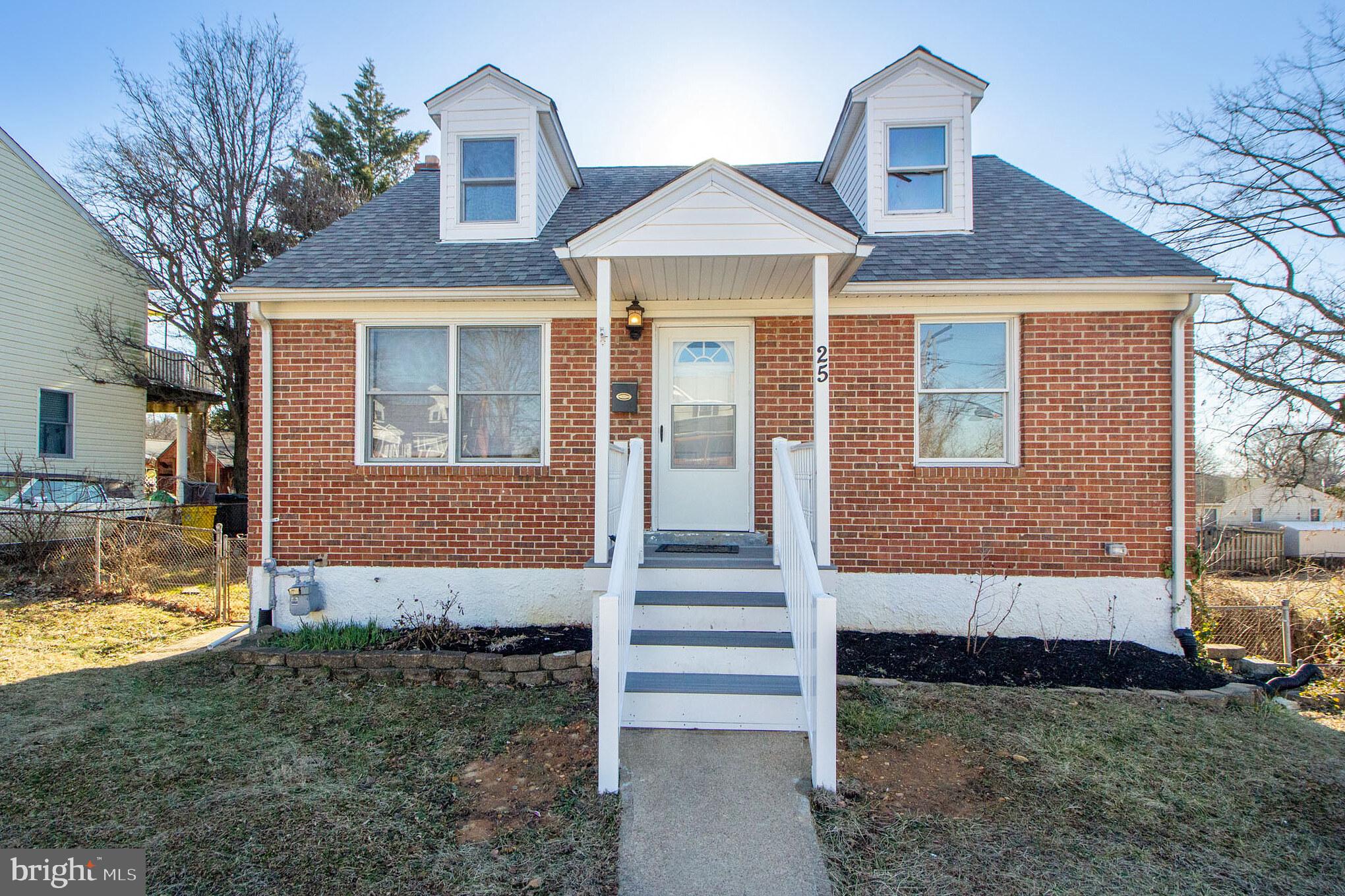 Absolutely ADORABLE Glen Burnie Cape Cod! Updated kitchen with stainless steel appliances and modern subway backsplash. Hardwood floors on main level as well as 2 bedrooms, full bathroom, living room and kitchen. Upper level features 2 spacious bedrooms and 2nd full bath. Renovated, fully finished walkout basement w/ possible 5th bedroom or office, rec space, bonus den area, half bath and laundry. Fully fenced backyard. Deck. Driveway and street parking. Close to shopping, dining, MARC and all major highways.