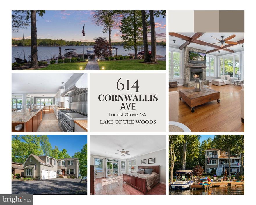 Welcome to your lakefront escape! This impressive 6-BD, 5.5-BA custom-built waterfront home offers a seamless blend of comfort, functionality, & true lakeside living—conveniently located just 90 minutes from Washington, DC & within 60 minutes of Richmond, Charlottesville, & Warrenton, VA. Ideally positioned to take full advantage of wide lake views in one of the most desirable sections of Lake of the Woods—often referred to as Virginia’s best-kept secret—this 5,602 sq ft home pairs classic design with modern livability, offering both space & privacy in a peaceful, scenic setting. As you enter the main level, you’re welcomed by open-concept living areas, hardwood flooring, & large windows in the family room that bring in natural light and showcase the water.
Built with both everyday living & hosting in mind, this thoughtfully designed home features a well-appointed kitchen with a professional-grade Fisher & Paykel gas range, granite & butcherblock countertops, stainless steel appliances, & a large island that connects easily to the dining and living spaces—ideal for gatherings, holidays, or casual weekends at home. The gas fireplace adds warmth and a comfortable setting for evenings in. The main level also includes a guest suite with a bath & a dedicated home office.
Upstairs, the primary suite offers a spacious and relaxing retreat with large windows, lake views, and access to a private balcony. The en-suite bath includes a sauna shower, soaking tub, dual vanities, & a generous walk-in closet. The upper level also features a game room & three additional bedrooms, including a Jack-and-Jill bath, along with a well-finished guest room offering both comfort and great views for visitors.
The lower level provides a fully equipped in-law suite, complete with a kitchenette, large living and dining area, oversized bedroom, adjoining bath with dual vanities, as well as a laundry space and storage. With its own private entrance, this level offers flexible use—ideal for extended stays, guests, or potential rental income.
This lakefront property also includes an attached 3-car garage with room for vehicles and water gear, along with a detached single-car garage that works well for extra storage, a workshop, or hobby space.
Outdoor spaces are designed to make the most of the setting, with multiple areas to enjoy the lake. A covered porch on the main level is perfect for morning coffee or evening downtime, while the front and back yards—supported by an irrigation system—offer room to relax and unwind. The lakeside patio and dock are set up for entertaining, creating an ideal space for swimming, sun, and evenings by the fire. The dock accommodates up to three boats and includes a high-capacity boat lift.
Whether you’re boating, fishing, or simply enjoying the surroundings, this home is ready for waterfront living. Furnishings and two boats are negotiable, offering a unique turnkey opportunity. Located in a gated community with resort-style amenities including beaches, parks, clubhouse dining, tennis & pickleball courts, an equestrian center, pool, fitness complex, and an 18-hole championship golf course.
Set in one of the quieter sections of the community, this 2009 lakefront home offers a balance of views, privacy, and usability. From relaxed evenings by the fireplace to full days on the water, it delivers the best of lake living—well-suited for year-round use or as a second home retreat.