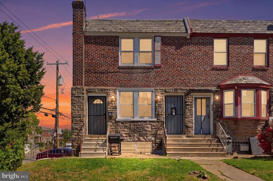 Start building generational wealth with your first duplex or add a strong, income-producing asset to your portfolio. This corner property features two units: Unit 1 is currently rented at $1,450/month, providing immediate cash flow, while Unit 2 has been recently renovated and is ready for an owner-occupant or new tenant at $1,600+ per month. The second-floor unit showcases LVP flooring and a brand-new kitchen, offering a modern, move-in-ready space. (A stove has been installed in Unit 2). Both units share an above-grade basement with storage and laundry, adding convenience and usability. The garages are not currently leased, presenting additional income potential of approximately $250-300, or they can be retained for owner storage. Each unit also includes one driveway parking spot and has separate gas and electric utilities. Conveniently located with easy access to major shopping along Roosevelt Boulevard and just a short 5–10 minute drive to SEPTA Regional Rail or the Frankford Transportation Center. Whether you’re looking to offset your mortgage or grow your portfolio, this is your chance to make a smart move and secure your financial future.