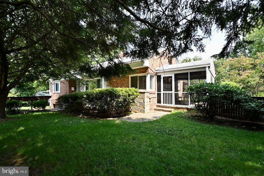 Fantastic, Spacious 2BR/2BA Rambler with a large lower-level Guest Room finished with a full bath and cedar closet. Two-level home nestled in the City of Falls Church in sought-after Broadmont neighborhood. Special Features include freshly painted throughout, 2BR on the main level with a shared bathroom (separate tub and shower stall), large living room and dining room combo, hardwoods, plantation shutters, large kitchen with eat-in area, new refrigerator, new dishwasher, new kitchen floor, separate bonus room/office. Living/dining room walks-out to an inviting flagstone patio screened-in porch. Very large lower-level space freshly painted with new LVP and recess lighting, large Guest Room with full bath and cedar closet. Lower-level includes a large rec room with garage access and a spacious utility room and storage area. New sump pump, lawn sprinkler system. Spectacular deck off kitchen with covered pavilion and hot tub overlooking a wonderful private, fenced yard. Superb location, abundant shopping and restaurants nearby, walk to downtown, one mile to East Falls Church metro, direct access to Rt 50 and 66, minutes to Rt 495 Beltway and DC. Quiet, friendly neighborhood. Pets case-by-case. Available immediately. WELCOME HOME!!