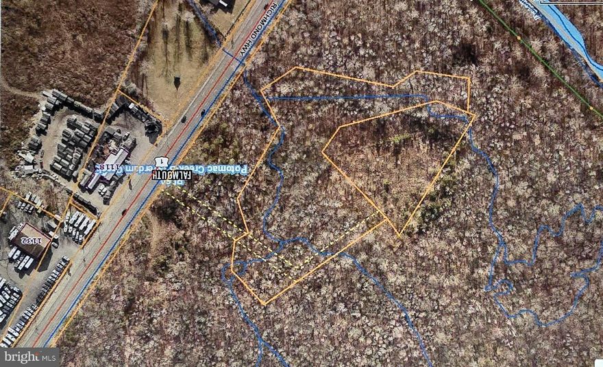 3.83 acres of industrial-zoned land in Stafford County, located off Richmond Highway with easy access to I-495. Surrounded by conservation land, making it a rare opportunity to own a developable parcels in the area. Partially wooded. Great for contractor use, storage, or investment. Buyer to verify zoning and permitted uses. Please do your own due diligence. M-1 Zoned.
