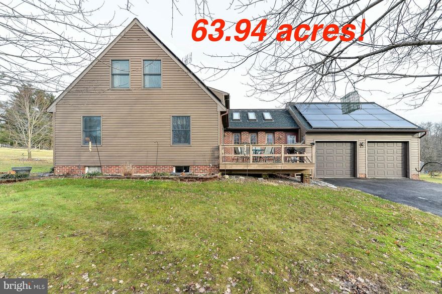 Almost 64 acres . Farming , hunting or animals are just a few possibilities with this property. Well built spacious 3 bedroom , 2 bath home with a first floor bedroom. Large open kitchen granite counter tops and stainless appliances fireplace . Barn and several sheds are on the property . 2 car garage. Solar panels .Close to PA and DE . Come take a look . Properties like this are hard to find. Close to I-95
