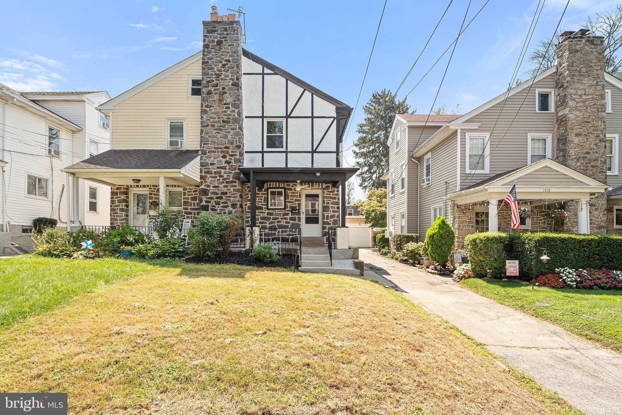 Nestled in the charming Drexel Manor neighborhood, this beautifully renovated twin home, originally built in 1926, is set to shine with major updates in 2025. With its traditional Tudor architectural style and inviting stucco exterior, this residence exudes warmth and character. Step inside to discover a spacious layout featuring four cozy bedrooms and two full bathrooms, perfect for both relaxation and entertaining. The heart of the home boasts a delightful fireplace, creating a welcoming ambiance for gatherings. The basement offers additional space for storage or creative projects, while the detached garage and driveway provide convenient parking options. Drexel Manor is not just about the home; it's about the community. Enjoy the benefits of nearby parks, perfect for leisurely strolls or weekend picnics. The neighborhood is known for its friendly atmosphere and vibrant community spirit, making it an ideal place to connect with neighbors. Local schools are within easy reach, ensuring quality education for all ages. Public services are readily accessible, enhancing the convenience of daily life. With a blend of historic charm and modern updates, this home is a true gem in a community that values comfort and connection. Experience the joy of living in a place where every detail has been thoughtfully considered, making it not just a house, but a place to call home.