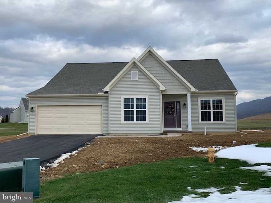 Entered for Comp Purposes: New construction ranch home in Blossom Hill community. Open floor plan kitchen, family room and breakfast nook. Owner's bedroom includes WIC and master bath. Upgraded kitchen plan with island, pantry, granite counters, recessed lighting and pendants.