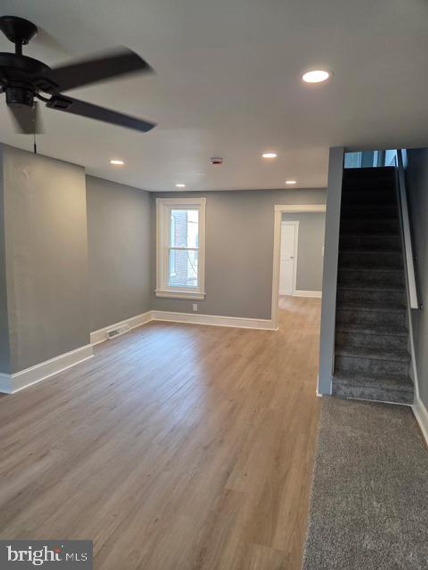 A completely remodeled 3 bedroom, 1 bath home is waiting for you on the west side of Coatesville.  It has been professionally refinished top to bottom.  Everything is brand new.  Laundry hookups are available on first floor.  This will go quick!