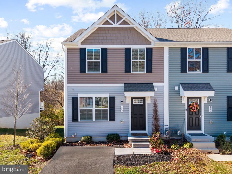 Welcome to this nearly new 3-bedroom, 2.5-bath end-unit townhouse in the highly desirable Hickory Knoll community of Elkton, MD! Built in 2021, this home offers modern style, effortless living, and a bright, open-concept layout that today’s buyers love.
Step inside to find a spacious main level filled with natural light, featuring an open kitchen, dining, and living area ideal for everyday living and entertaining. The kitchen boasts contemporary finishes, ample cabinet space, and clear sightlines throughout the main floor.
Upstairs, the large primary suite serves as a true retreat—complete with a full private bath and a generous walk-in closet. Two additional well-sized bedrooms and a second full bath round out the upper level.
The walk-out level basement adds incredible versatility—perfect for a future recreation room, home gym, office, or extra storage. Off the main level, enjoy outdoor living on the large rear deck, a great spot for grilling, relaxing, or hosting friends.
As an end-unit, this home provides extra windows, added privacy, and enhanced outdoor space—making it one of the more desirable layouts in the community.
Located just minutes from commuter routes, shopping, and dining, this Hickory Knoll gem offers the convenience of newer construction with the comfort of a thoughtfully designed home.
Don’t miss your chance to own this bright, spacious, and beautifully maintained 2021 townhouse—schedule your tour today!