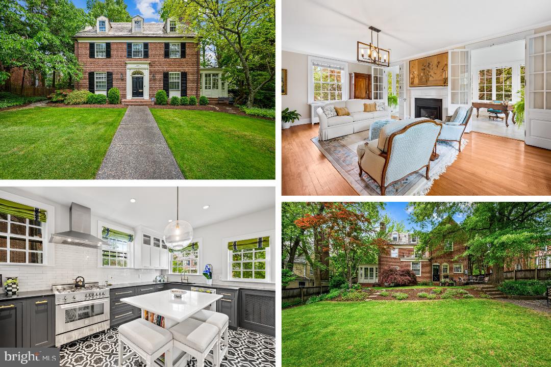 Timeless Elegance in Guilford – Classic All-Brick Colonial. Step into this beautifully maintained five bedroom, three and a half bath Colonial home nestled in the heart of Guilford. This all-brick gem exudes historic charm with an abundance of original details, complemented by thoughtful modern updates. From the moment you arrive, the lush, manicured landscaping sets the tone for what lies ahead. Enter through stunning wooden double doors into a welcoming vestibule that opens to a grand foyer, highlighted by a dramatic curved staircase and ceilings over 9 feet tall. The main level features gleaming refinished hardwood floors throughout. A spacious living room offers a cozy gas fireplace and opens via French doors to a sun-drenched spacious sunroom, complete with walls of windows and access from another set of French doors to a fully fenced backyard — perfect for relaxing or entertaining. In addition to the spacious sunroom one can enjoy the cozy den/office on the first floor that currently is used as a bedroom for less mobile friends. The formal dining room, framed by a charming bay window with original glass panes, overlooks a picturesque stone pathway. Adjacent is the lovely kitchen — a chef’s dream! It boasts a F. Bertazzoni (Italia) five-burner gas stove, stainless steel hood with a powerful five-speed exhaust fan, soapstone countertops, a marble-topped island, panel-ready refrigerator, subway tile backsplash, and custom cabinetry with brass hardware and a brass faucet. Decorative glass-front cabinets and stylish tile flooring complete the look. The first floor powder room is off the centre hallway and the back stairway provides direct kitchen access. Upstairs, you'll find five generously sized bedrooms and three full baths, providing ample space for family and guests. The basement adds functionality with a large pantry, abundant storage, French drains, two sump pumps, a vapor barrier, a recently replaced water main, and a new boiler for peace of mind. There is no water trouble here! This lovingly preserved home offers the perfect blend of historic character and modern convenience in one of Baltimore’s most desirable neighborhoods. Don’t miss your chance to experience its special charm — schedule your visit today!