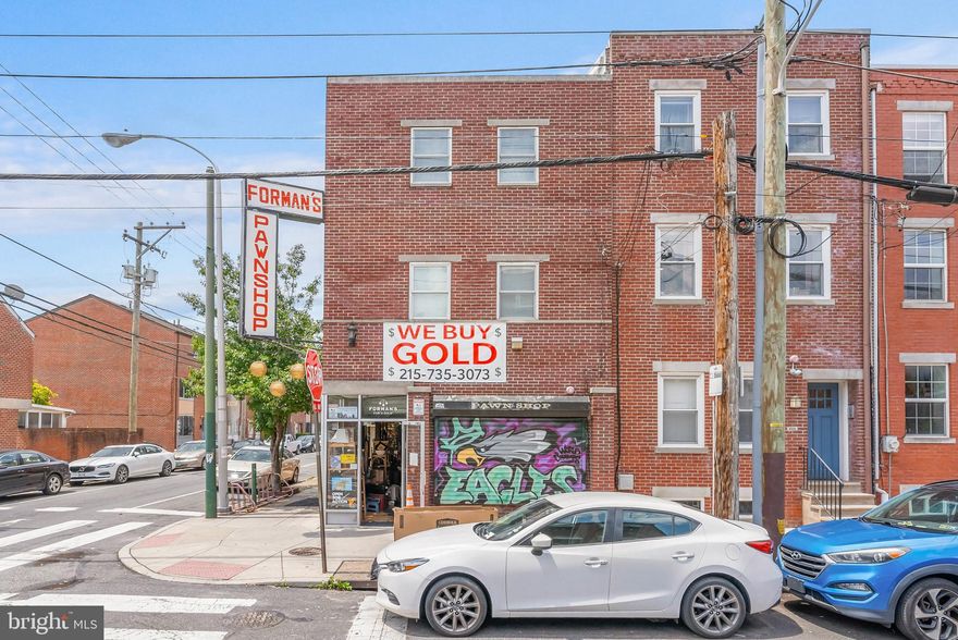 Fourth generation business and property FOR SALE. Forman's Pawn Shop is one of the oldest, family-owned pawn shops in the country and began right here at this location, 626 S 12th St, in 1938! 626 S 12th street is a mixed-use property with pawn shop on the ground floor and two residential units above with long-time tenants, as well as a roof deck. Both units are 2 bed, 1 bath. Please inquire for details on both the property and business - combined sale price of $4,300,000.