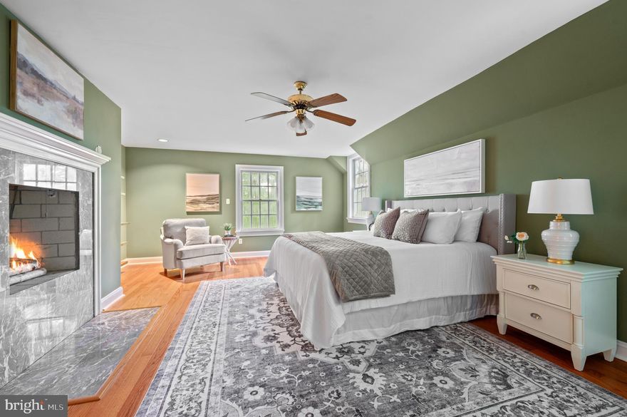 Welcome to a distinguished 6-bedroom, 4 full and 3 half-bath residence nestled on 3.1 acres of pristine landscape, directly adjoining the tranquil Harmony Hill Nature Area. This stately home offers the perfect blend of classic charm and modern luxury, set within the award-winning West Chester School District and near the renowned Downingtown S.T.E.M. Academy. Inside, beautifully refinished hardwood floors, elegant recessed lighting, and refined architectural details create an atmosphere of understated sophistication. The formal dining room—with its wood-burning fireplace—is ideal for both grand entertaining and intimate gatherings. Anchored by oversized windows and thoughtfully designed for both comfort and elegance, the formal living room is a welcoming space perfect for gathering with guests or enjoying peaceful moments with a book and a view. The study, complete with a wood burning fireplace, offers a quiet haven for reading, working, or study. An inviting great room features a rustic wood stove and opens into a thoughtfully updated kitchen, complete with premium appliances, custom cabinetry, and generous workspace. The home also boasts a large laundry/mudroom with direct backyard access—ideal for pets—and an invisible dog fence that surrounds the expansive grounds. Upstairs, six spacious bedrooms include four generously sized bedrooms that are smartly arranged with two Jack and Jill bathrooms between them, offering both privacy and convenience for family or guests. A well-appointed au pair/in-law suite boasts its own private entrance from the garage, while an unfinished walk-up attic offers endless potential for future expansion—whether as a media room, playroom, or private studio. Outdoor living is equally impressive with mature trees, lush gardens, and direct access to preserved natural lands offering peaceful trails just steps from your backyard. Convenient to top-tier schools, vibrant town centers, and commuter routes, this remarkable property offers a rare opportunity to enjoy refined living in a serene, park-like setting. With  AC units installed in 2023, new hardwoods, fresh paint throughout, and updated kitchen and primary bath, this home is ready for you to move right in. What are you waiting for? Book your showing today.