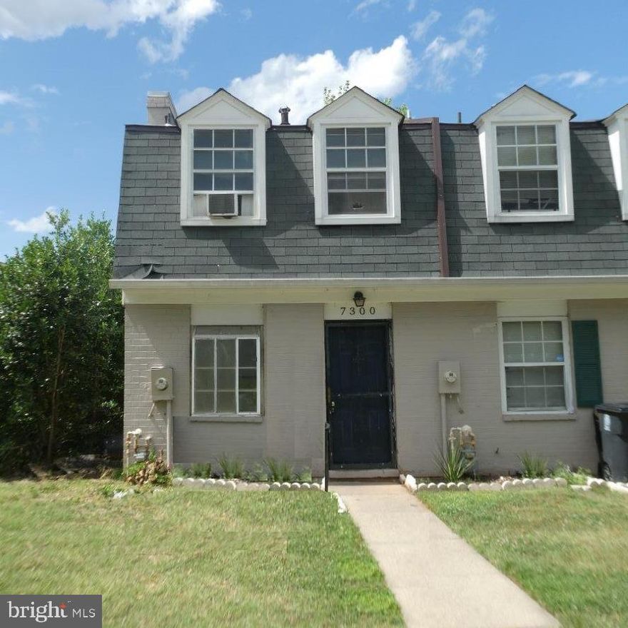 Lots of potential for this end unit TH. Main level features a kitchen with appliances and laundry area and a nicely sized living room and dining room combo! With a sliding glass door that leads to the rear yard with patio for additional entertainment. The second level features 2 huge bedrooms and 1 full bath. This one is a must see and a must buy. Come and schedule your showing now!