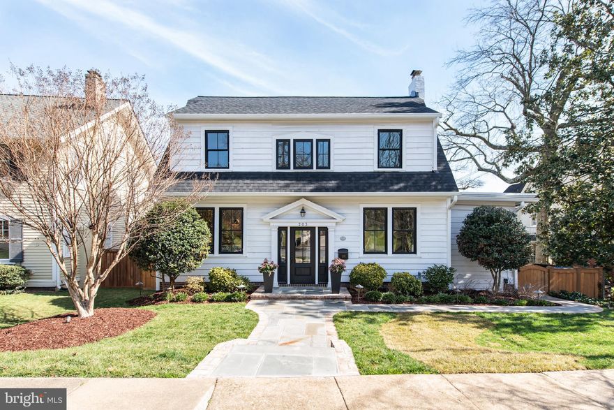 The Brocki Group presents 203 North View Terrace: a home in the heart of Rosemont. You can imagine that with a street name like that, you might expect some spectacular views of the surrounding area. Could it be the quiet comfort from the canopy of trees overhead on this well-established block or the subtle glow from the GW Masonic Memorial. We’ll let you choose. But for this home, it’s the view from within that really sets it apart. Want to see? Follow me. Step down the flagstone walk toward the front door, pause to take note of the exterior palette – the brilliant white accented by ebony tones gives classic modern sophistication. Now inside, welcome to a curated design experience where no detail has been spared. To the left, the expansive reimagined kitchen thoughtfully embodies functionality and style with professional grade appliances, custom cabinetry and solid surface countertops. This space will surely elevate the everyday and wow the crowd for gatherings. But there is more, float through the sunkissed foyer over to the family room where a delicately trimmed accent wall with (fully operational) wood burning fireplace isn’t the only feature. Tucked behind the floral accent wall is a custom designed study enclave with cleverly concealed built-in storage and warm metal accents throughout. Now, back to the foyer to experience the dwelling quarters. The sun filled second level features a newly renovated and uniquely designed guest bath and two adjacent bedrooms. But it’s the primary suite that shines. In this professionally redesigned bathroom, the warm marble tones, custom cabinetry and metal accents complement the warmth radiating from the heated floors. The tour is not over yet. Head back to the kitchen to discover a hidden gem. Newly renovated in its entirety, the basement features another living room and flex space perfect for a fitness zone, an additional full bath and laundry room and well-appointed bedroom with access to the outdoor flagstone patio. Now outside, choose your spot – will you relax on the tiered Trex terrace with outdoor TV or play in the yard amongst the glow coming from the lights nestled within the manicured landscaping. Either way, you have a 6,540 square foot lot to make your own. If that is not enough, you’re a stone's throw away from all of the charm and convenience of Old Town Alexandria. Walk or bike to the King Street Metro, Amtrak station, Carlyle District, Whole Foods, parks and playgrounds, boutique shops, local parades, GW Masonic Memorial, the highly sought-after Brooks Elementary and more. The word ‘curated’ denotes thoughtfully chosen and well presented. And that it is. At every turn, this classic home has been newly reimagined from its exterior to its interior – all 2,800 square feet of it. Here is a list of upgrades you can expect: new windows, roof, siding, lush landscaping, hardscaping with exterior lighting system, Trex decking, flagstone patios and lead walks. Newly renovated kitchen and 3.5 baths, new fixtures and finishes throughout, new hardwood floors and trim, 2 zone HVAC and split system in basement and ample attic storage. So, since we’ve already done the curating, all that is left is to experience it yourself!