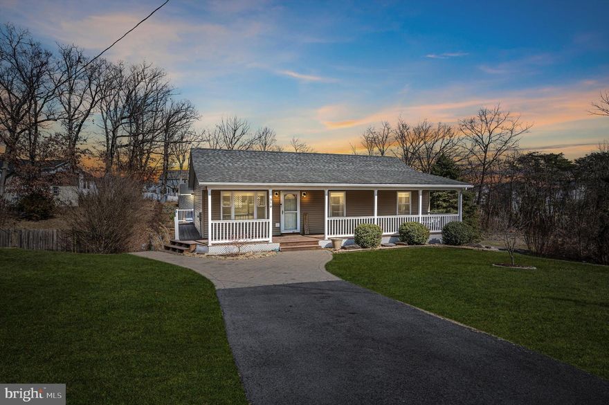 Charming 3 Bedroom Rancher with Incredible Lot & Amenities! Nestled on a peaceful cul-de-sac, this beautiful 3 bedroom, 2.5 bath rancher offers the perfect blend of comfort and convenience. Sitting on an amazing 0.69-acre lot, this home boasts a fully fenced backyard with mature trees, providing the perfect space for outdoor relaxation and entertainment. Step inside to discover upgraded laminate flooring throughout the main level, creating a sleek and modern feel. The updated kitchen features beautiful quartz countertops and stainless steel appliances, including a convenient beverage fridge—perfect for entertaining guests or little ones. The basement is an added bonus with a cozy family room, bar area, and a versatile bonus room that can easily be transformed into an additional bedroom, office, or storage space to suit your needs. Enjoy your morning coffee or evening relaxation on the amazing front porch, complete with a swing and composite decking. The wrap-around deck leads to an enclosed, screen-ed in back porch. For those who need a place to tinker or store their tools, this property includes an oversized 29 x 22 detached 2 car garage with electric and heat, plus a shed with electricity—ideal for hobbies or additional storage. Located in a prime commuter-friendly area, this home offers convenience without sacrificing tranquility. Don’t miss out on this one-of-a-kind home with endless potential! Schedule your showing today and make this dream home yours!