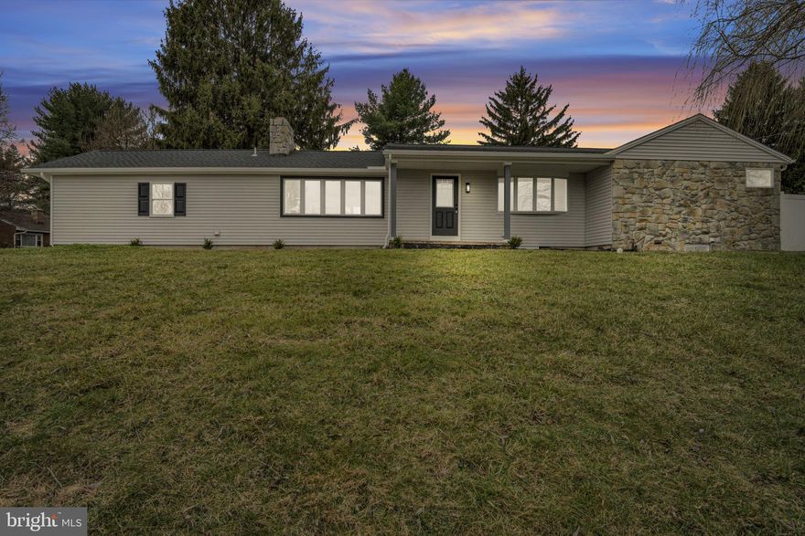 Welcome home to this completely remodeled single family ranch home with 4/BR's and 2 full baths located on a quiet street on a large just under half acre fenced lot.  EVERYTHING is new!  New 30 year year roof, brand new vinyl siding, soffit, facia, and gutters.  Brand new exterior doors.  Brand new covered rear porch with new posts.  Everything on the exterior has been updated to be maintainence free.  No exposed wood.  The open floor plan is very inviting and makes the home feel larger than it is.  The home boasts two first floor family rooms, one off the kitchen with lots of windows and fireplace.  The second family room off the kitchen has access to a huge covered back porch with a vinyl fenced in yard.  A large hardscaped patio is ready for your hot tub, or other outdoor entertaining.  The backyard is awesome.  There is also a large shed with new roof.  The kitchen is brand new with solid wood cabinets, soft closing dove tail drawers, beautiful gleaming quartz countertops, kitchen island, tile backsplash, and s/s kitchen.  This is a true gourmet kitchen.  The windows throughout the home have been replaced.  New luxury vinyl plank floors throughout.  The main bathroom is pure luxury.  Tile surround on the walls around the tub, white Carrera tile floors, and brand new vanity with quartz countertops.  The garage was updated with a brand new garage door and opener, as well as added insulation.  The basement was gutted and completely finished.  All new insulation and electric added.  Huge family room in the basement.  Added egress window and a bedroom to the lower level as well as 2nd full bath.  All the plumbing, electric, and HVAC is brand new throughout the entire home.  All old lines have been pulled from this home.  Brand new 200 amp service.  This is a unique opportunity to purchase a home knowing that everything is completely new and updated.  The agent is a licensed contractor and has a vested interest in the home.