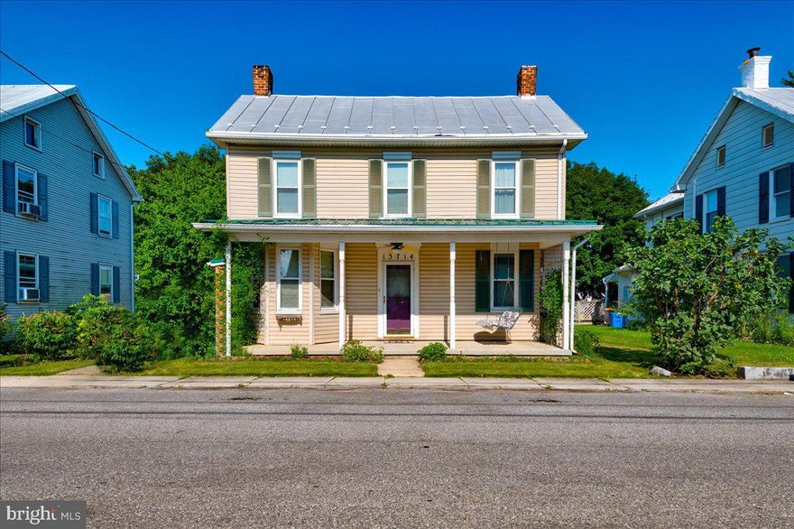 Wonderful Colonial in Maugansville offering 3 bedrooms 2.5 baths, eat in kitchen with dining room (could be possible 4th bedroom) Laundry room and full bath off kitchen. Fully fenced back yard with partially covered deck. Three car detached garage, off street parking in rear. Room off kitchen with entrance and half bath, was formally used as a hair salon. Close to schools, airport and interstate 81. House has good bones, needs some maintenance and is being sold As Is.