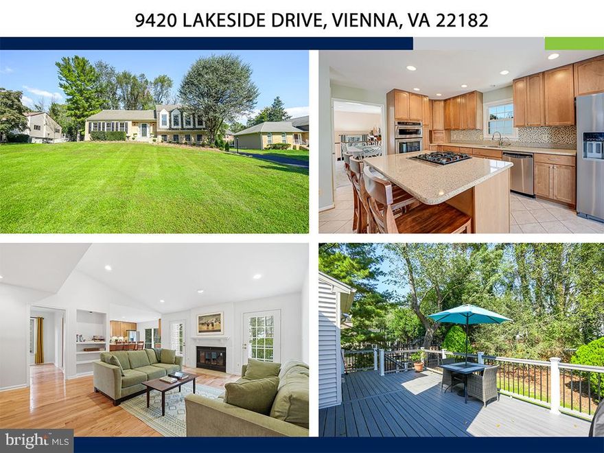Available January 1!!! This beautifully updated residence offers nearly 5,000 sq. ft. of living space, featuring four spacious bedrooms, a two-car garage, and a breathtaking half-acre lot in the highly sought-after Wolftrap Elementary School district.

Step inside to a bright and inviting foyer with vaulted ceilings and brand new hardwood floors that flow throughout the entire home. The heart of the home is the chef’s kitchen, outfitted with shaker-style cabinetry, quartz countertops, stainless steel appliances, a KitchenAid wall oven, and a center island with seating—perfect for casual meals or entertaining. The kitchen opens directly to a large family room with a white-brick gas fireplace, creating a cozy spot for relaxing evenings or movie nights.

The main level offers an open layout connecting the family room, dining room, and kitchen to a spacious Trex deck, ideal for outdoor dining, summer barbecues, or simply enjoying the peaceful, tree-lined backyard. Down the hall are three generously sized bedrooms, including the primary suite, which features a spa-style en-suite bath with a soaking tub, glass-enclosed shower, double vanity, and a large walk-in closet.

The fully finished lower level expands your living options with a second living area—perfect for a home gym, game room, or creative workspace. Also on this level is a fourth bedroom suite, offering plenty of natural light, a private kitchenette, full bathroom, and ample storage—ideal for guests, extended family, or an au pair setup.

Recent updates include a new AC system installed in 2021 and a recently replaced hot water heater. The fully fenced backyard is perfect for pets or play, while the expansive front yard offers a great space for seasonal fun like sledding. A spacious two-car garage and abundant storage make everyday living both convenient and comfortable.

Residents of this home enjoy access to the exclusive Spring Lake Association, where outdoor recreation is just steps away. Spend your weekends paddleboarding, canoeing, fishing, or even ice skating in winter on the private lake.

Located just minutes from Tysons Corner and close to the charming town center of Vienna, you'll have quick access to shopping, dining, community events, farmers markets, and top-rated schools—Wolftrap Elementary, Kilmer Middle, and Madison High.

This home offers the perfect blend of space, privacy, and community in an unbeatable location.***Pets accepted on a case by case basis***