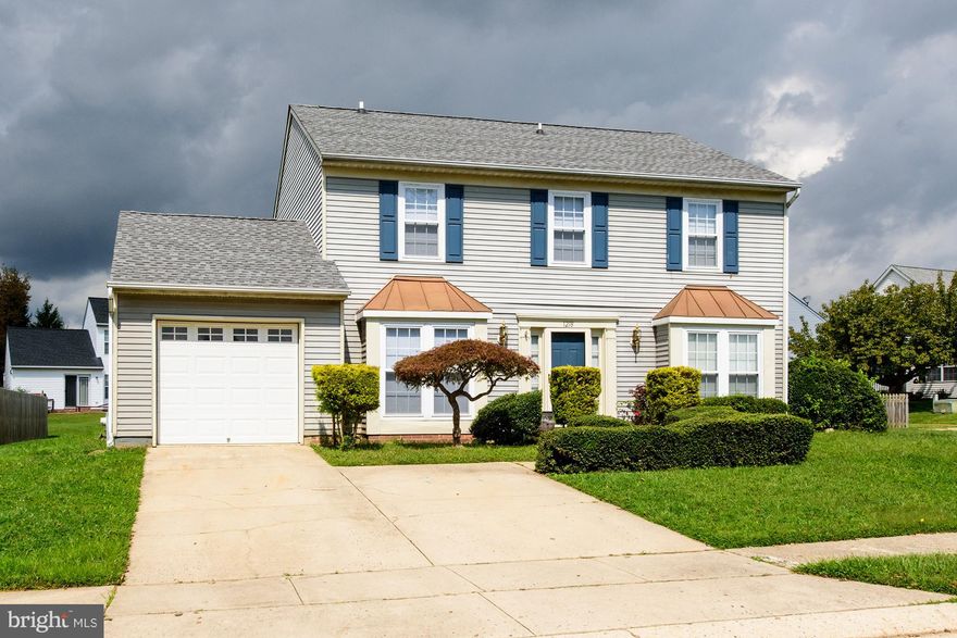 Call this one home today! Move-in ready Colonial. Formal living and dining room, Separate family room. Open eat-n kitchen. Master bedroom with full bath, walk-in closet and sitting room. Neutral walls and flooring makes it easy to bring your furnishings. Very large  fenced rear yard w/patio. Updated roof and windows too!  Convenient to 95 and Route 40. Come see!