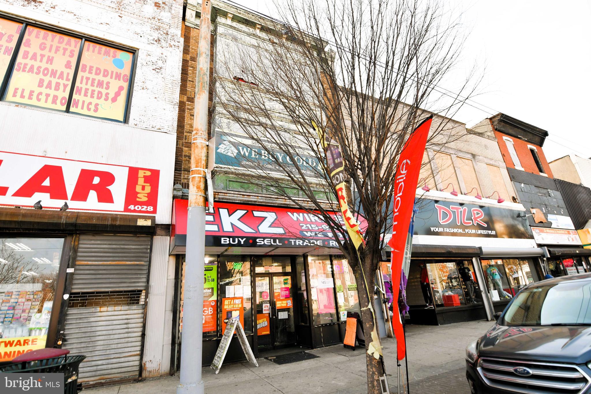Introducing a truly remarkable investment opportunity that aligns perfectly with your esteemed investment philosophy and long-term vision. Welcome to 4032 Lancaster Ave, is located in the highly visible business district in Lancaster Ave w/heavy traffic all day long. Currently a cell phone accessary business operates by a tenant with long term lease generates steady monthly income. Upstairs are used as storage currently, but has a potential for more income generate space. This incredible property will be your approach to long-term investments and commitment to ethical values resonate with the core of opportunity. Your astute decision-making and focus on real estate, rather than stocks, make you the ideal candidate to seize this investment will make a meaningful impact on your business career and future assets