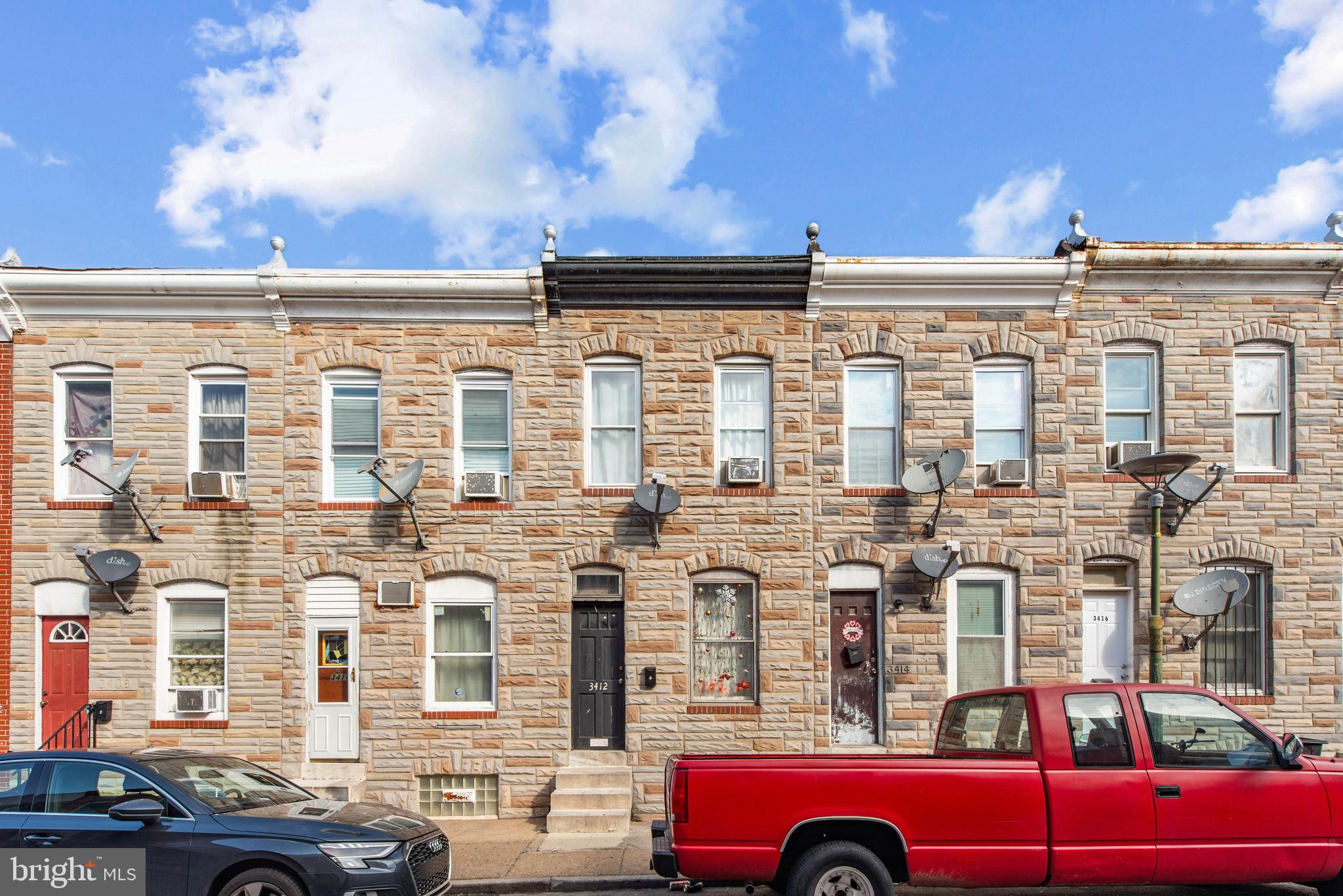 Investor's Delight! Nestled in the heart of vibrant Highlandtown, this charming Traditional row home offers 1,440 square feet, 4 bedrooms, and 2 full baths. The interior features comfortable carpeting, adding warmth throughout the living spaces. Ideally situated just minutes from Patterson Park, Johns Hopkins Bayview, and a variety of local shops, cafés, and dining options, this home offers convenient access to public transit and major commuter routes, including I-95 and I-895.