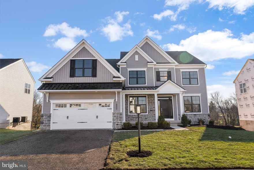 Laurel Crossing is W.B. Home’s highly anticipated community of estate homes in Chalfont, PA.  Located in the premium Central Bucks School District with easy access to an array of shopping, dining and recreation, Laurel Crossing is conveniently located along County Line Road in Warrington Township. Residents of the community will enjoy the tranquility of living in a serene neighborhood while remaining close to major urban areas, with quick accessibility to Routes 309, 202, and 611.

The Helena Farmhouse  features an impressive 4 bedrooms and 3  bathrooms, including a first floor full bath with stall shower.    Entering the home from the covered front porch, you are met by a welcoming foyer that seamlessly connects to the formal dining room & private study. Airy 9' ceilings are found throughout this level of the home, guiding you into the main living area comprised of a chef-inspired kitchen, eat-in breakfast area, and voluminous 2-story great room. This oversized kitchen is designed to entertain with its plentiful cabinetry, island with counter seating , walk-in pantry & gleaming stainless steel appliances. There are Quartz countertops throughout.  Nearby, a mudroom offers access to the 2 car garage.    The open concept floorplan, and especially the 2-story great room with gas fireplace, is perfect for entertaining your guests.   The stunning oak staircase with Craftsman railings and iron balusters leads you to the 2nd floor.  Here you'll find double doors that lead you into the restful owner's suite, complete with an owner's retreat, 2 walk-in closets & a luxurious owner’s bath with dual sink vanity, private water closet, free-standing tub, spacious shower with bench seat.  In addition to this owner's suite on this level are three additional bedrooms & a full bath with double sink vanity.  There are upgraded finishes throughout the home.