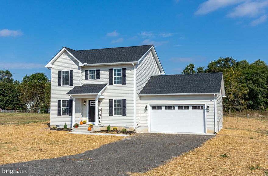 Looking for a Brand New Home?? Look No Further!!  Quality built colonial sited on almost 1 acre and in a cul-de-sac...spanning 2 levels - main floor features a beautiful white kitchen w/ granite counter tops, SS appliances, breakfast nook and an adjoining living room.  Also, included on the 1st floor is an office/den, separate laundry room and a 1/2 bath. The second floor features 3 bedrooms and 2 baths - master bedroom, master bath with 5 ft shower w/ double head and a double sink vanity.  Be in your new home for the Holidays...