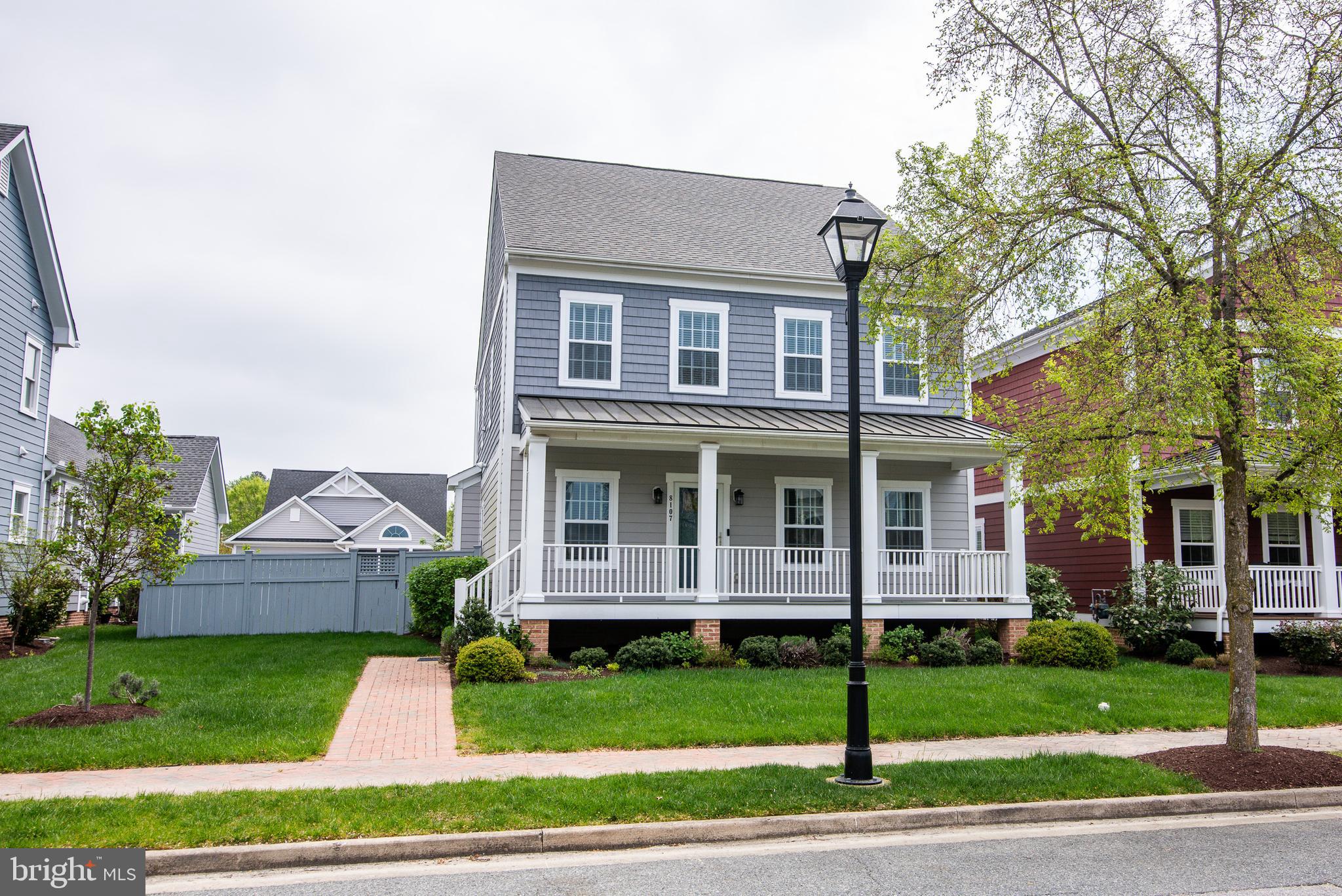 Located in the highly sought-after Easton Village, this 3 bedroom, 3.5 bathroom residence, constructed in 2019, offers a perfect blend of comfort and modern convenience. Hardwood floors run throughout most of the home, complemented by crown molding and chair rail accents. The open floor plan creates an inviting atmosphere, ideal for both entertaining and daily living. The living room features a fireplace, perfect for gathering. Adjacent, a well-designed kitchen boasts stainless steel appliances and island. The upper-level boasts a primary suite with a generously sized bedroom, large bathroom with tile shower, and a walk-in closet, as well as, two additional bedrooms with full bathroom and laundry room. The mudroom provides practical storage space for outdoor gear and belongings, access to the fully insulated and heated oversized garage, wide driveway, and an outdoor patio off the mudroom. The large privacy fenced side yard offers plenty of space for outdoor activities and gardening. bove the garage, a bonus finished
room includes a full bathroom and bar counter with sink, all equipped with HVAC for year-round comfort and versatility perfect for a recreation room, a playroom or office space. Conveniently located minutes from downtown Easton and a short drive to St. Michaels, this home offers easy access to dining, shopping, and recreational options. Community amenities such as a pool, clubhouse, walking trails, and water access to the scenic Tred Avon River provide additional enjoyment close to home.