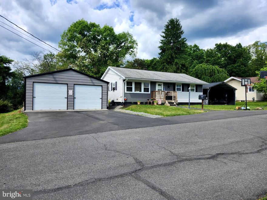ATTENTION, THIS HOME IS EVERYTHING YOU COULD HOPE FOR! THIS 3BDR, 1 BATH HOME WITH A  FULL BASEMENT SITS ON A HALF ACRE LOT IN A NICE NEIGHBORHOOD, WITH NO RESTRICTIONS. THE PROPERTY FRONTS ON A PAVED ROAD, THE HOME HAS A BLACKTOP DRIVEWAY WITH A 24X24 TWO BAY METAL GARAGE W/CONCRETE FLOOR WITH ELECTRIC, THE HOME ALSO HAS A 24X24 CARPORT FOR ADDED PARKING,  THE HOME OPERATES OFF OF PUBLIC WATER & SEWER, AND HAS A SPACIOUS FENCED IN BACKYARD! THE PROPERTY ALSO HAS A WELL AS AN ADDED BONUS, AS WELL AS A 10X10 STORAGE SHED, THE HOUSE IS ALSO SET UP FOR CENTRAL AC, IT JUST NEEDS THE OUTSIDE UNIT. THE HOUSE HAS HARDWOOD FLOORS THROUGHOUT THE MAJORITY OF THE MAIN FLOOR, AND HAS VINYL PLANK FLOORING IN THE KITCHEN. THIS ONE HAS BEEN WELL MAINTAINED, THERE IS A FULL BASEMENT THAT COULD BE USED FOR LIVING SPACE OR WHATEVER YOUR HEART DESIRES. THERE ARE SEVERAL HI-SPEED INTERNET OPTIONS AVAILABLE SUCH AS CABLE OR FIBER OPTIC. THERE IS AN ABOVE GROUND POOL AND KIDS PLAYSET IN THE BACKYARD, AND PLENTY OF FENCED IN AREA FOR PETS. IF YOU ARE LOOKING FOR THE PERFECT HOME FOR SOMEONE STARTING A FAMILY, OR MAYBE JUST A QUIET PLACE TO LIVE, THIS IS THE ONE!