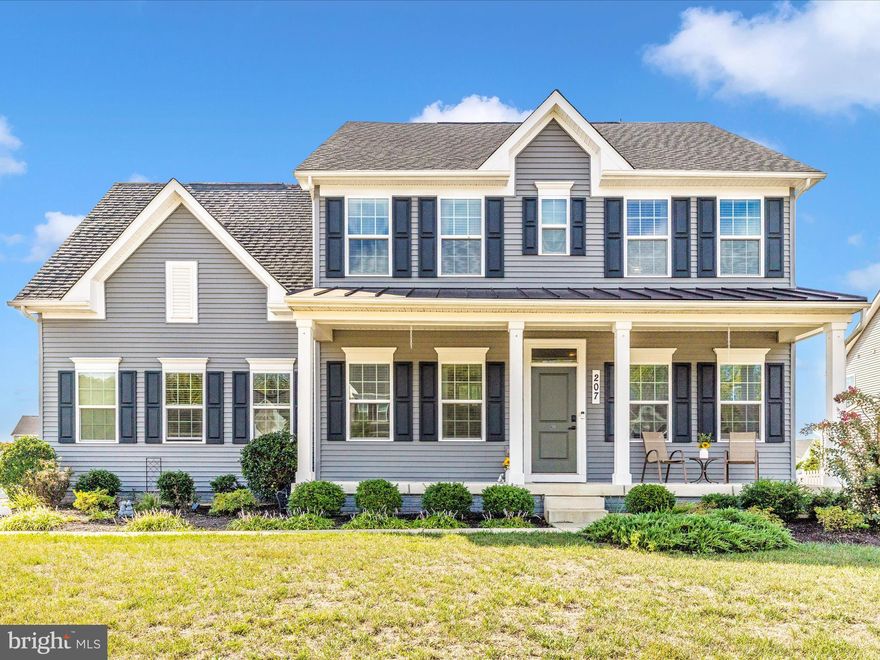 This 5 bedroom, 3.5 bath home, nestled within the desirable Spring View Estates, sits on a generous .44 acre lot that backs to beautiful open space. This home was completed in 2021 and welcomes you with a cozy front porch offering a place to sit and enjoy the peaceful neighborhood. Step inside to discover a meticulously designed floor plan - the open design effortlessly connects the kitchen to the living room and dining area, offering abundant natural light and access to a delightful deck and backyard retreat. The upgraded kitchen has beautiful white cabinetry with a custom backsplash, quartz countertops, stainless steel appliances, oversized island, large pantry and coffee bar. This level also has a versatile study that could be used as an office or playroom. The convenient mudroom is adjacent to the kitchen with access to the half bath and the two car garage. The upper level has four inviting bedrooms and two full baths; the primary suite has an elegant tray ceiling, two walk-in closets and an en suite bath featuring a soaking tub and shower enclosure alongside dual sink vanities. On the lower level, a finished family room, 5th bedroom and full bath as well as a large storage room perfect for a home gym.  This home is within walking distance to schools and is close to a variety of community parks, amazing restaurants and shopping. Discover your own private haven!