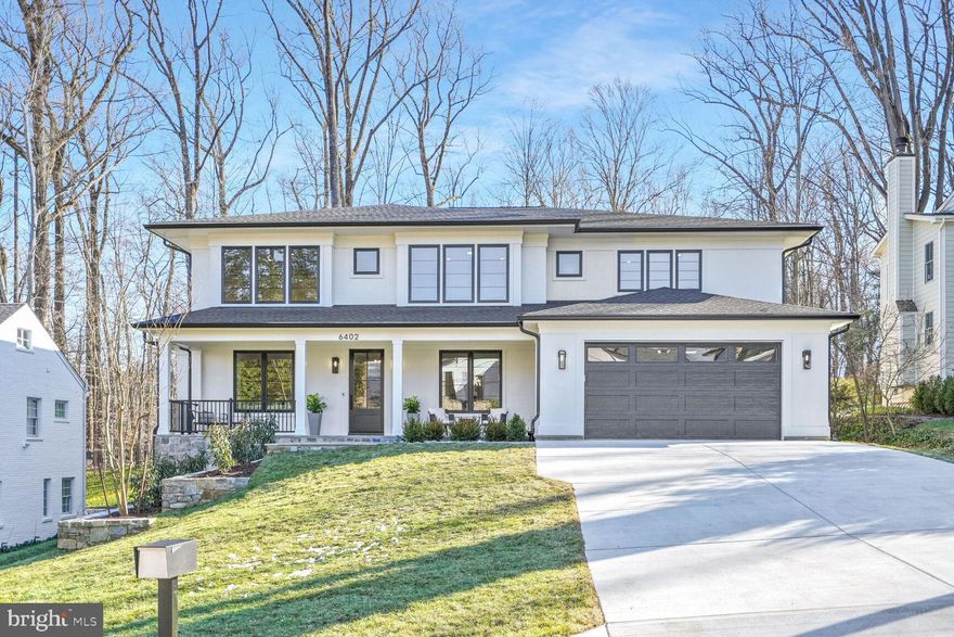 This exquisite custom-built stucco home is situated on a sprawling half-acre double lot in a quiet cul-de-sac next to Merrimack Park. Thoughtfully designed with extraordinary attention to detail, this home offers six spacious en suite bedrooms along with premium amenities that cater to comfort, convenience, and entertainment. The home includes a unique three-story indoor sport court that can be used for a myriad of fitness opportunities for the entire family no matter the weather:  basketball, wiffle ball, dancing, gymnastics, golf simulator, etc. -- the possibilities are endless. The gorgeous kitchen is sure to impress with Sub-Zero and Wolf appliances and Cambria quartz countertops. The primary bedroom offers two separate dressing rooms and the primary bathroom features a cozy heated floor.  A wine cellar with ample storage space, a private elevator for easy access between levels, and a spacious home theater for movie nights at home are just some of the highlights. There's also a dedicated exercise room, an upper-level family lounge (that could alternatively be used as an extra office or exercise room), and a first-floor in-law suite that provides privacy and convenience for guests. Outdoor living is equally impressive, with a rear deck that includes a screened porch for dining and relaxation, a covered front porch, and an oversized garage that can accommodate up to three cars. The spacious backyard offers plenty of room to add a custom pool, making it the perfect space for outdoor enjoyment.  Check out the link below for a 3D Tour!
Located just steps from Merrimack Park, the property provides easy access to playgrounds, basketball, tennis and pickleball courts, as well as the newly renovated Merrimack Pool, which is within walking distance. The neighborhood offers membership priority to this exclusive community pool. Families will appreciate the home’s proximity to top-rated Whitman High School, which is less than a mile away. Additionally, the home is just two miles from downtown Bethesda and the Metro, offering both convenience and easy access to city amenities. Outdoor enthusiasts will love being near the Capital Crescent Trail, the C&O Canal, and Glen Echo Park, while commuters will benefit from quick access to I-495 and I-270.
Contact Wallace Realty today to learn more about this extraordinary home and begin your journey to living in one of Bethesda’s most desirable neighborhoods.