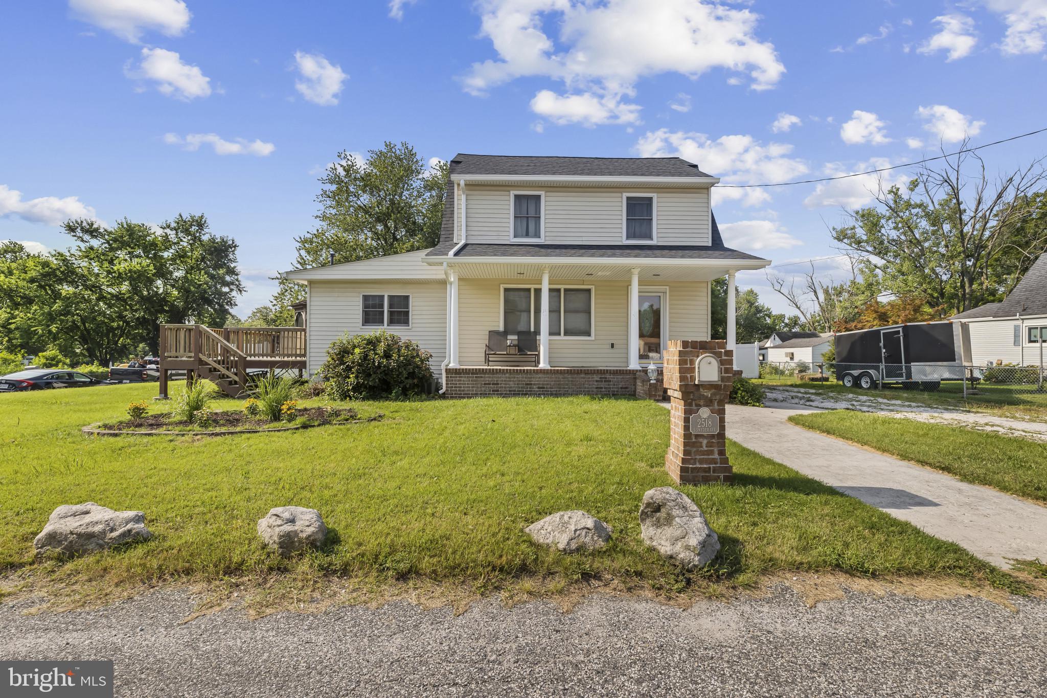 Updated Home on Spacious Lot in Sought-After Sparrows Point!
Welcome to this beautifully updated home situated on a spacious lot in the desirable Sparrows Point community. The main level showcases stunning hardwood floors throughout and includes a versatile bedroom with an adjacent full bathroom—perfect for guests, multi-generational living, or use as an additional family room. The stylish kitchen is equipped with stainless steel appliances and modern finishes.
The light-filled living area features vaulted ceilings, skylights, a cozy pellet stove, and French doors that open to a wrap-around deck with a charming gazebo—ideal for relaxing or entertaining.
The upper-level features a bathroom which has been renovated with designer tile and dual vanities and 3 spacious bedrooms.
A fully finished basement offers even more flexible living space, ideal for a recreation room or home office.
This move-in ready home combines modern updates, a flexible floor plan, and an expansive lot—perfect for comfortable living inside and out!