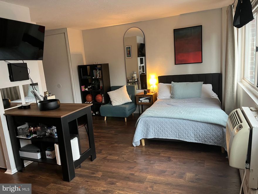 Nestled in the vibrant heart of Philadelphia, 2101 Chestnut Street offers an urban living experience in one of the city's most sought-after neighborhoods. This prime location is one of the key features this studio condominium offers. Situated in the desirable Rittenhouse Square area, residents enjoy easy access to a variety of trendy restaurants, boutique shops, cultural institutions and beautiful parks. Public transportation options and major highways are just minutes away providing convenience to the city and beyond. 
STYLE: The condo features an open floor plan and large windows. The unit has lots of natural light and stunning city views. 
AMENITIES: Residents can take advantage of the fitness center, community center, laundry and attached secure parking. 
STORAGE: You'll find a spacious double-width sliding door closet offering easy access and plenty of room for your wardrobe and accessories. In addition, a walk in closet provides versatility that can serve multiple purposes - it could be a dressing room, storage area, or even a reading nook. 
PET FRIENDLY ENVIRONMENT: The building welcomes pets, making it an ideal choice for animal lovers. Whether you're seeking a chic city retreat or a dynamic urban lifestyle, 2101 Chestnut Street is the perfect place to call home. Experience the best of city living and convenience at your doorstop.
Please note: the condo association does require a capital contribution from the buyer upon purchase.