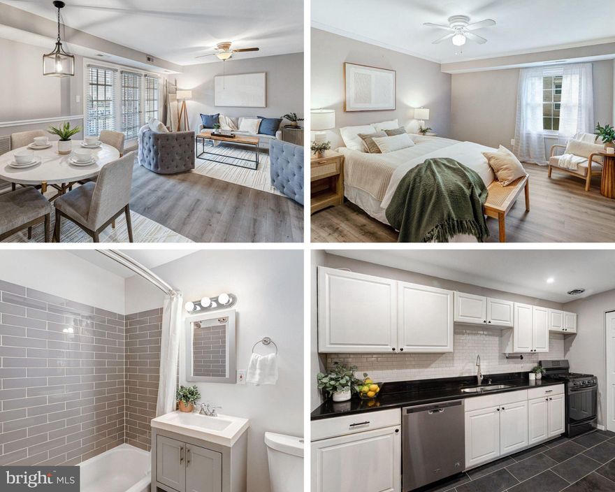 Welcome home to The Moorings of Occoquan! Luxury vinyl plank flooring leads you into the generously sized living room, where floor-to-ceiling windows bathe the space in natural light. Just off the living area, the elegant dining room impresses with sophisticated chair rail molding and a statement pendant light - the perfect setting for entertaining. Continue into the bright, renovated kitchen featuring stainless steel appliances, sleek granite countertops, a classic subway tile backsplash, and a convenient pass-through window to the dining room that makes hosting everyday meals a breeze. Down the hall, the generously sized primary suite offers elegant crown molding, ample closet space, and a stylishly updated en suite bath with a fresh vanity and built-in shelving. The second bedroom is generously sized with plenty of storage and is served by the updated full bath in the hallway. Step outside to the private covered balcony - a peaceful retreat to enjoy your morning coffee or unwind after a long day. In-unit laundry and assigned parking add to the everyday ease this home has to offer, along with access to the community pool. Just minutes to ALDI, Stonebridge at Potomac Town Center, and Potomac Mills for all your everyday needs - and moments from the charm of Historic Occoquan, where boutique shops, acclaimed restaurants, art galleries, and scenic waterfront dining line the streets of one of Northern Virginia's most beloved river towns. Quick access to I-95, Route 1, and the Woodbridge VRE makes commuting into DC and beyond a breeze. Schedule your private tour today!