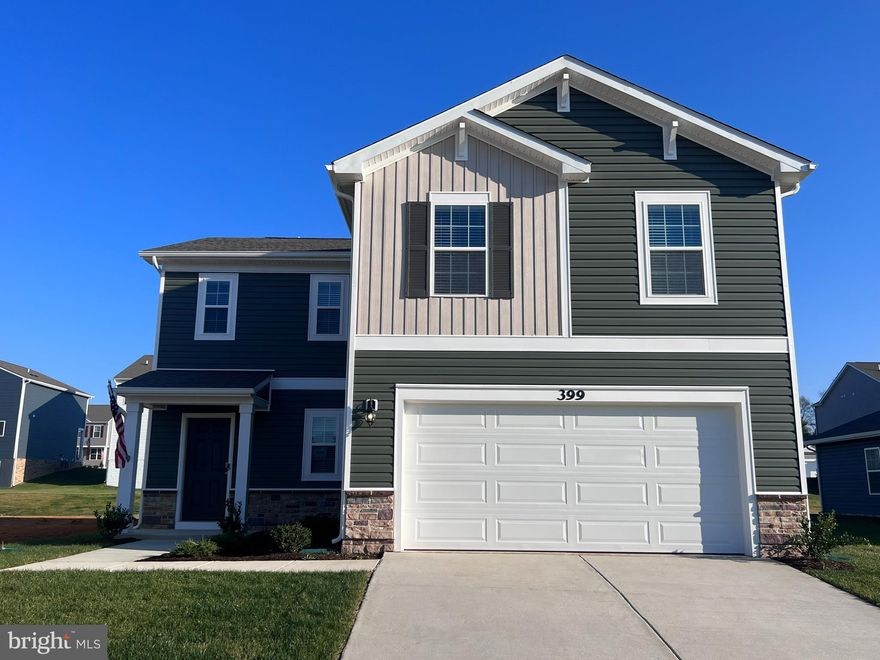 Introducing "The Deerfield" – a meticulously crafted two-story residence boasting four bedrooms and 2.5 baths. Step into the kitchen, adorned with rich espresso cabinets, elegant granite countertops, and state-of-the-art stainless-steel appliances. It hosts a capacious walk-in pantry and an inviting island with a single-bowl, undermount sink, and plenty of space for stools, making it an ideal hub for food preparation and social gatherings. The kitchen seamlessly flows into the open-concept dining area and great room, creating a spacious and inviting ambiance. Upstairs, you'll find all four bedrooms, conveniently situated alongside the laundry room for added efficiency. The Primary Suite is a true haven, featuring an en-suite bathroom with a generously sized tiled shower, double vanities, and an exceptionally roomy walk-in closet.
No need to vie for counter space in the hall bath, as it also boasts double sinks, ensuring harmonious living. The home is constructed with top-tier materials and craftsmanship, marked by meticulous attention to detail.  Your new home also includes our smart home technology package.  Don't miss out on the opportunity to make this beautiful house your home!