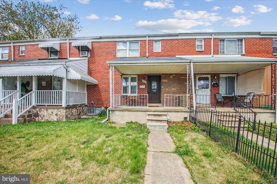 Welcome to this refreshed Essex townhome featuring 3 bedrooms, 2 full bathrooms, off-street parking, and central air. Enjoy the charm of original hardwood floors complemented by fresh paint throughout. Step outside to a large rear patio, perfect for entertaining and outdoor dining, or unwind on the cozy front porch. Additional highlights include a brand new roof, modern fixtures, and new blinds. While move-in ready, there are still ways to make this home your own and add a little sweat equity to your purchase. A 1-year home warranty is being offered for peace of mind.