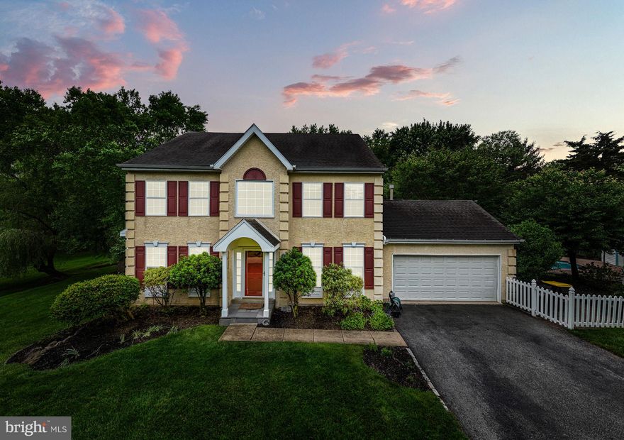 Welcome home to 104 Diane Drive, where every detail has been thoughtfully curated and the only thing left to do is unpack!

Nestled on nearly a full acre in a serene cul-de-sac setting, this stunning 4-bedroom, 2 full bath, 2 half bath Colonial is the one you've been waiting for. From the moment you arrive, the curb appeal sets the tone with mature trees, stucco, and vinyl siding framing a home that is as beautiful inside as out.

Step through the front door into a soaring two-story foyer, where gleaming hardwood floors and an elegant chandelier make an unforgettable first impression. Brand new carpet flows throughout the first floor and second floor hallway, giving the entire home a fresh, move-in-ready feel. To your left, a bright and airy home office with french glass doors, to your right the formal dining room adorned with crown moulding, chair rail, and custom window treatments sets the stage for memorable dinner parties.

Entertaining just got even better with a sophisticated butler's pantry featuring granite countertops, a tiled backsplash, and glass-pane cabinetry, the perfect staging area for hosting in style. The heart of the home is the spacious eat-in kitchen, boasting stainless steel appliances, granite countertops, 42" cabinetry, tiled backsplash, and recessed lighting. Step directly outside to a charming paver patio with retractable awning, ideal for morning coffee or summer grilling. Adjacent to the kitchen, the generous family room wows with decorative crown moulding and a gas-burning fireplace, ideal for staying cozy all winter long.

Need a quiet retreat? The 15x15 four-season sunroom with tile flooring is your answer, flooded with natural light and ready to become your favorite room in the house. Rounding out the main level is a mudroom with laundry hookup, a half bath, and 2 car garage access.

Upstairs, double doors open to a luxurious primary suite complete with his-and-hers walk-in closets with custom organizers and a spa-like primary bath. Double vanity, spa tub with backyard view, and glass enclosed tile shower elevate your en-suite. Three additional generously sized bedrooms and a full hall bath with shower/tub combo round out the upper level.

The finished basement adds tremendous living and entertaining space with a bar, storage space, half bath, and utility room with additional laundry.

The big ticket items are done and ready for you. The HVAC system was replaced in 2022 and serviced in 2025, the water heater was installed in 2018, and the roof was replaced in 2016. The home features 200 amp electrical service, a generator hookup for added peace of mind (generator not included), and a battery backup sump pump so you are covered in any weather.

That is just the inside! Now step outside into your own private resort. The in-ground pool, complete with new cover, is ready for summer fun, and the pool house with changing areas and electricity means the party never has to stop. Unwind in the gazebo with lighting and ceiling fan, marvel at the tranquil koi pond with waterfall (fish included!), or challenge your guests to a game on the half-court basketball area. It is the outdoor lifestyle you have dreamed of, right in your backyard.

All of this is set within walking distance to the Schuylkill River Trail and just minutes from historic Valley Forge National Park, King of Prussia Mall, and major commuter routes including Routes 422, 202, the Schuylkill Expressway, and the Blue Route.

Homes like this do not come along often. Schedule your private tour today before it is gone! Open House 5/29 from 4-6pm, Sat/Sun 1-3pm.