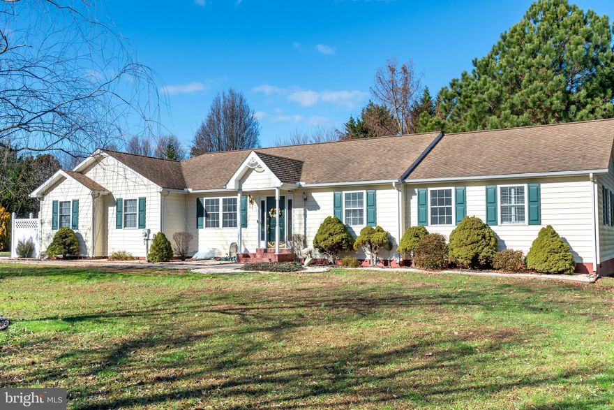 One level living in Coventry Farms!  This nicely maintained ranch has 3 bedrooms and 2 1/2 baths.  The living room opens to the dining room and flows to the kitchen and laundry room.  The Florida Room has tiled floors and exits to a private patio that overlooks the fenced backyard.  Heated  and cooled with heat pumps and a mini split.  Floors in living and dining rooms are laminate and bedrooms have carpet.  There is a 2 car, side entry, garage and a blacktop driveway.  There are no HOA fees in this section the Coventry Farms subdivision.  Close to everything that Chestertown has to offer!